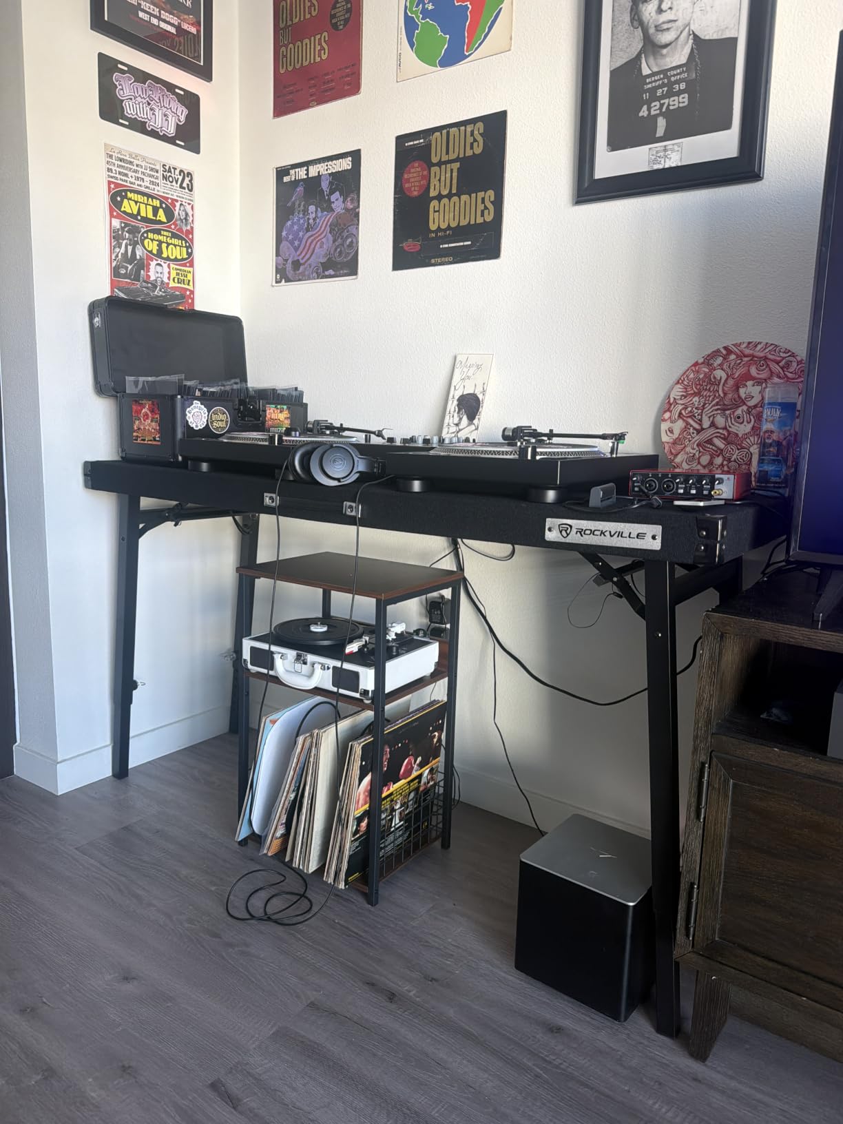 Rockville RTBL4 Adjustable Height DJ Table with Carry Bag 20
