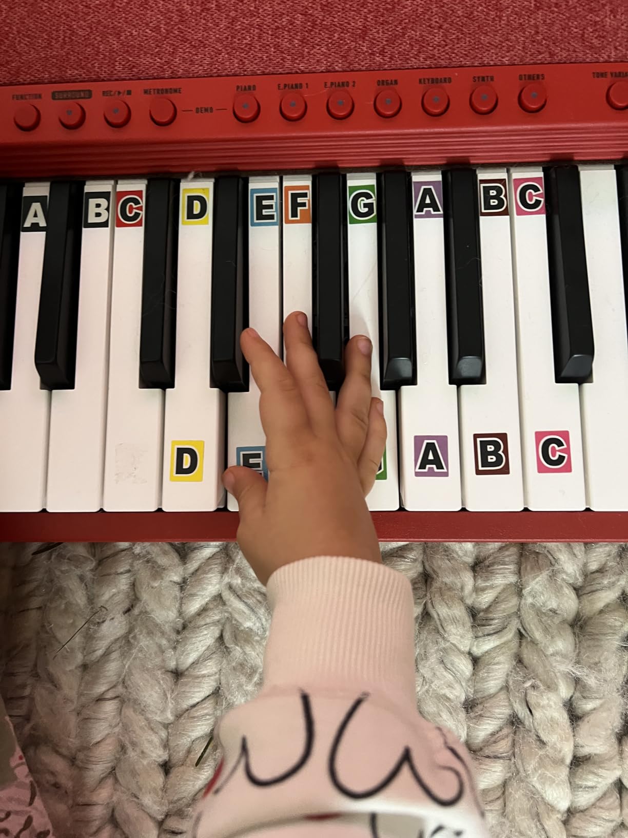 The HAPPY PIANO KIT-Preschoolers Book & Color Keyboard Stickers w/QR Codes. in preschools Across USA! Kids Toddlers 3-5. Easy! Beginner Music, Baby Shark Lesson Video (Digital). 50K Kids Since 2006! customer photo 1