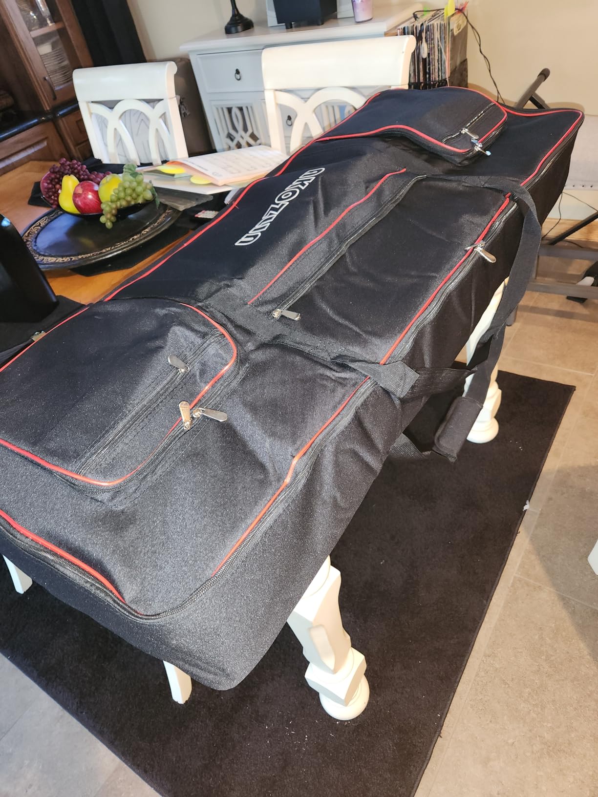 AKOZLIN 61 Key Keyboard Case, Soft Padded Keyboard Gig Bag, Piano Bag | Portable Keyboard Carrying Bag with Handle, Adjustable Shoulder Straps, Pockets for Accessories, 40.6