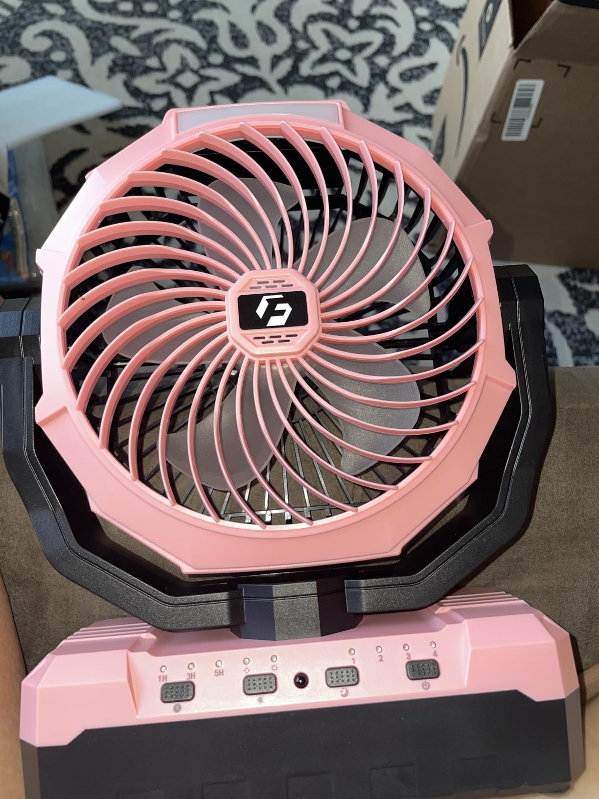 FRIZCOL 3-in-1 Camping Fan - Portable Fans Rechargeable - 24000mAh Battery Powered Fan with Light & Remote for Indoor, Outdoor, Tent, Travel, Fishing, Jobsite, Gifts for Men Dad Him - Green customer photo 2