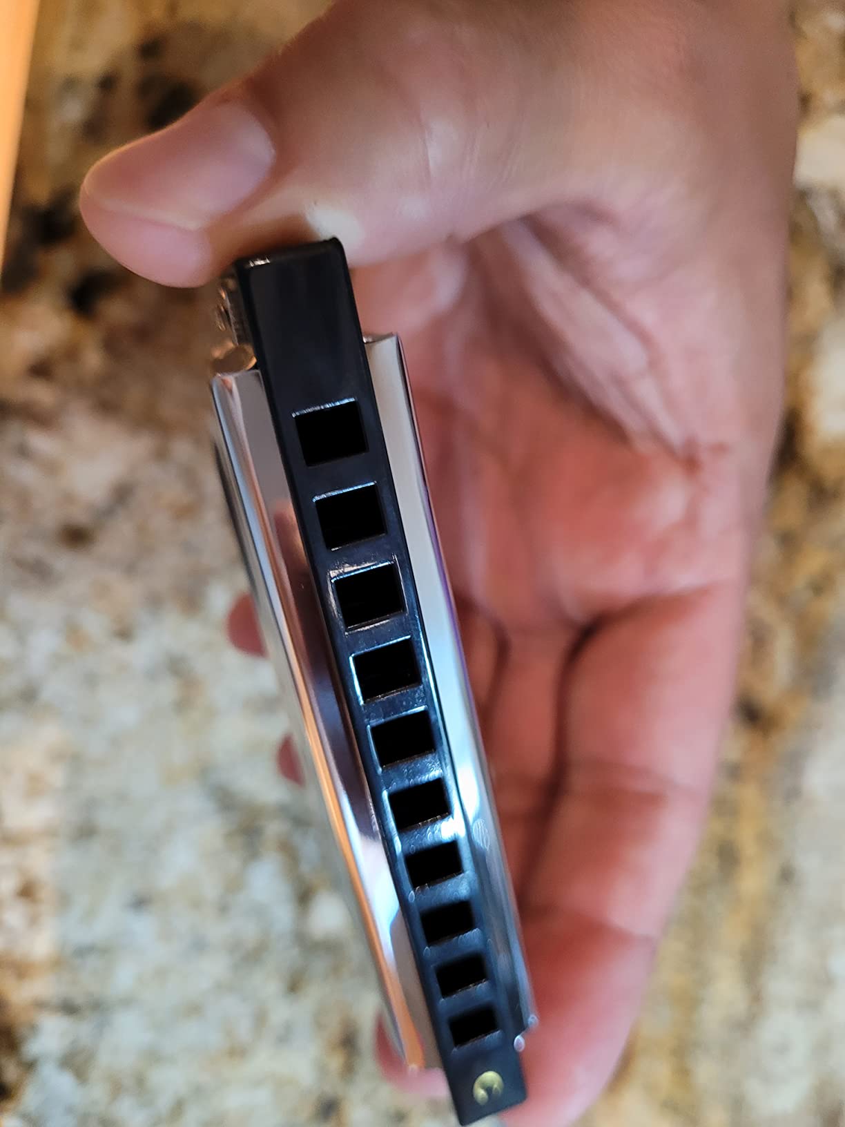 SWAN Blues Harmonica C Key for Kids & Adults, 10 Hole 20 Tone Diatonic Harmonica Key of C Blues Harp for Beginners & Students, Mouth Organ in Stainless Steel Gunmetal Black, SW1020-7C customer photo 2