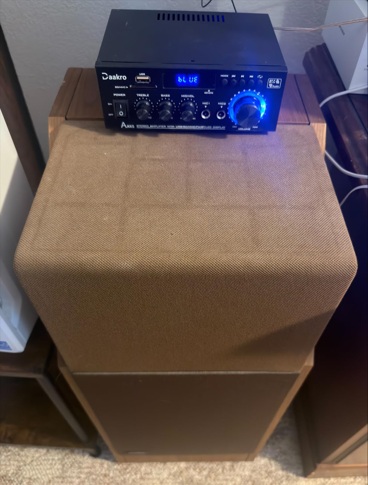 Stereo Audio Amplifier, 300W Home 2 Channel Wireless Bluetooth (AK45) customer photo 2