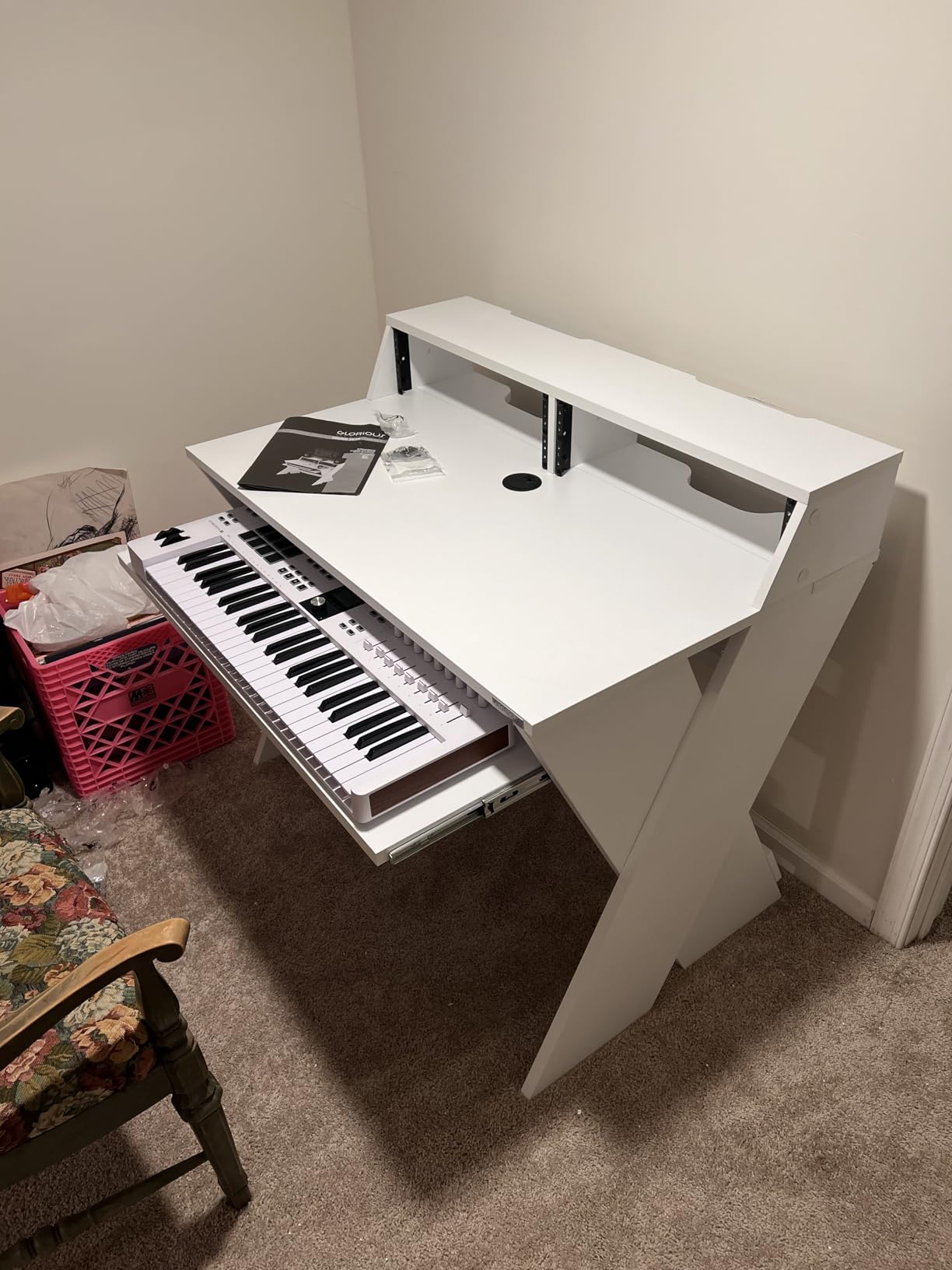 Glorious Sound Desk Compact Professional Studio Workstation, Walnut customer photo 1