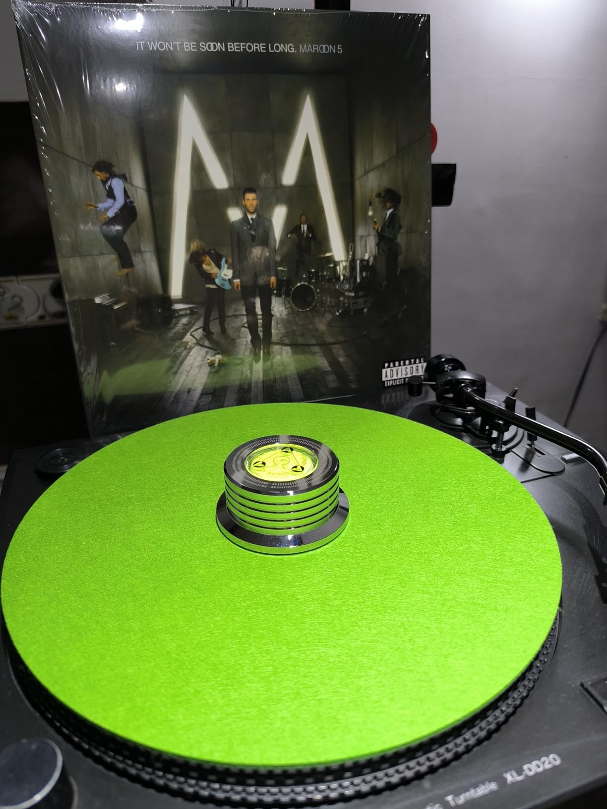 QWORK Record Weight Phono Disc Stabilizer, 60HZ Record Weight Stabilizer, with Bubble Leveling (60Hz, Silver) customer photo 1