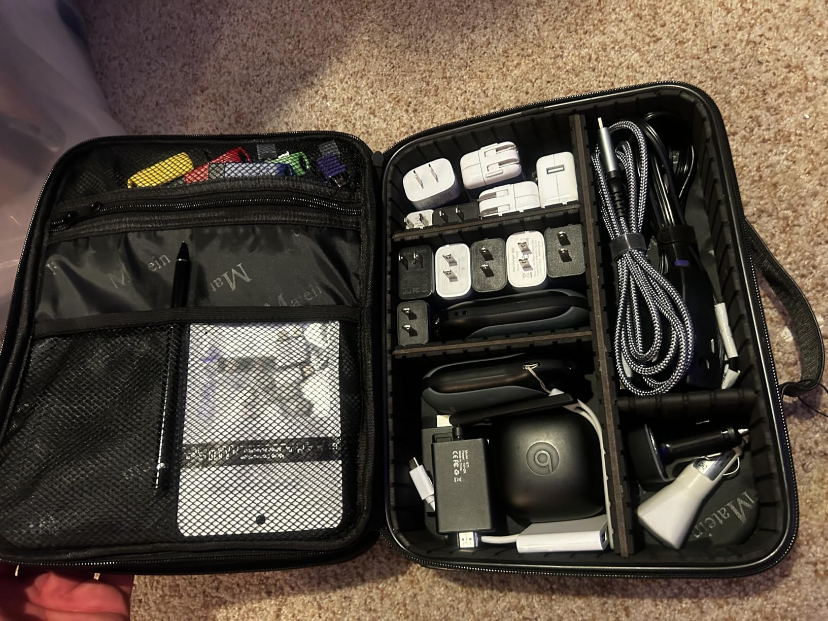 MATEIN Cord Organizer Case with Adjustable Divider, Large DJ Cable File Bag customer photo 1