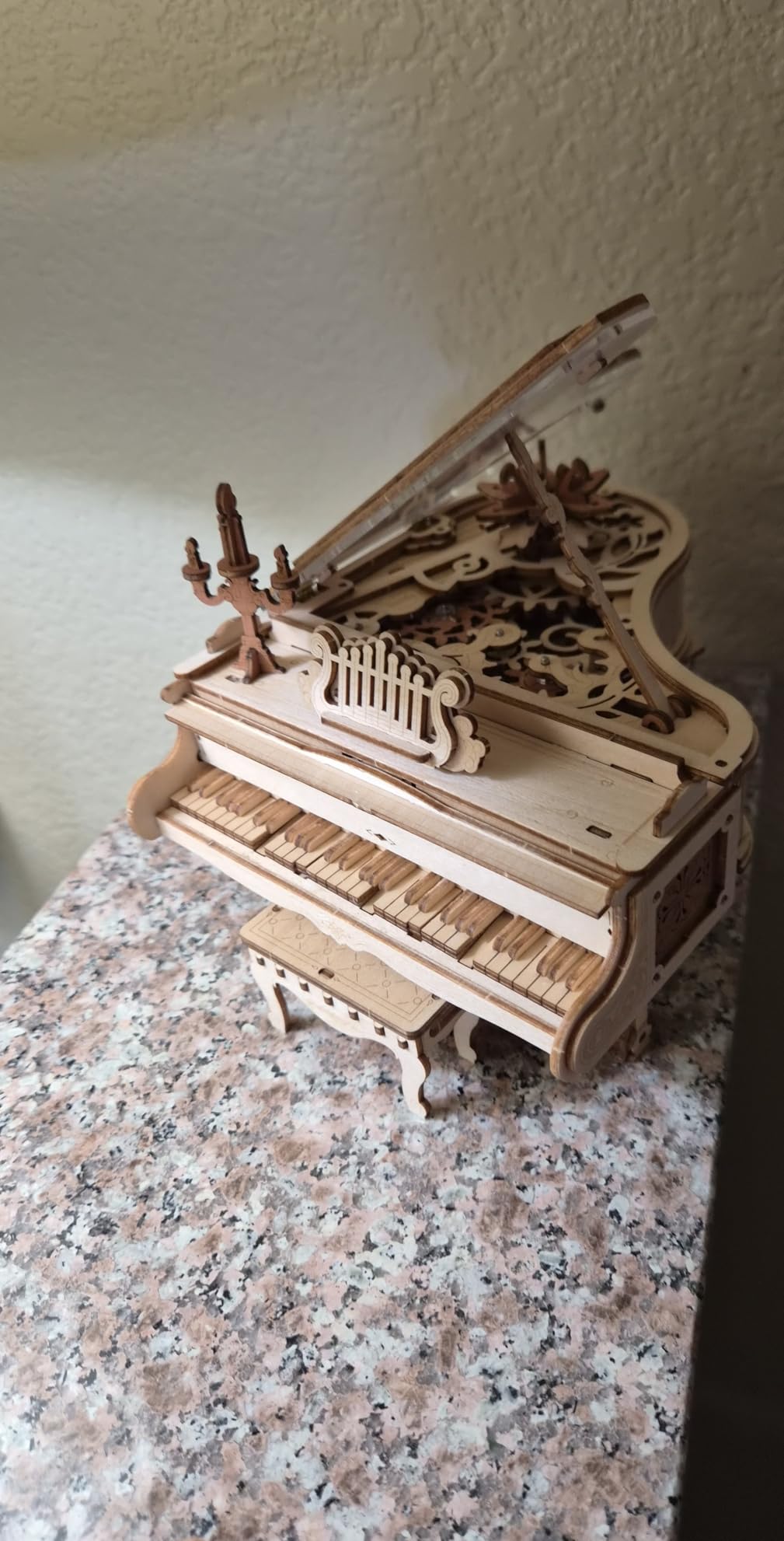 ROKR 3D Wooden Puzzles for Adults 223pcs Piano Model Kit 1:20 Scale Building Puzzles Wooden Music Box Unique Gift for Men Women Hobbies for Birthday Christmas customer photo 1