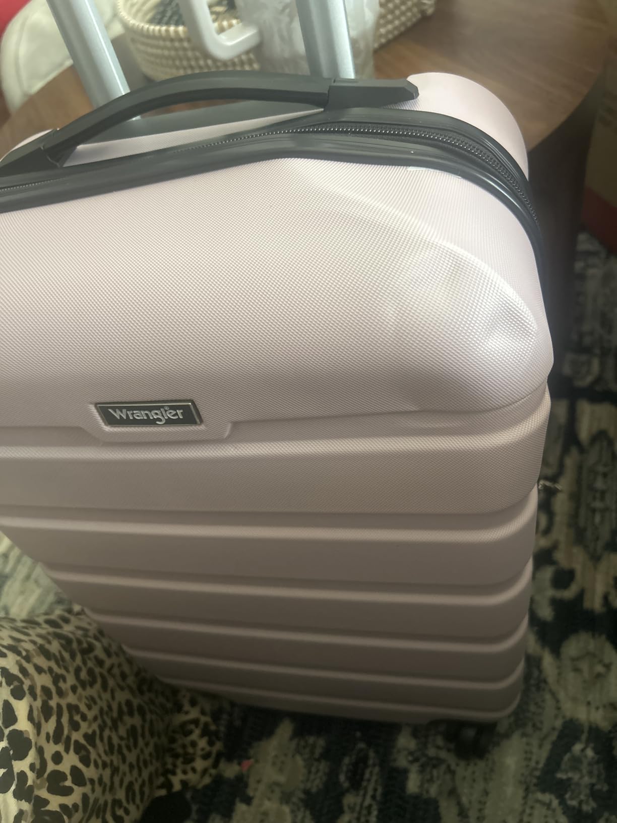 Wrangler Hardside Spinner Luggage, Blue Heaven, Carry-On 20-Inch customer photo 1