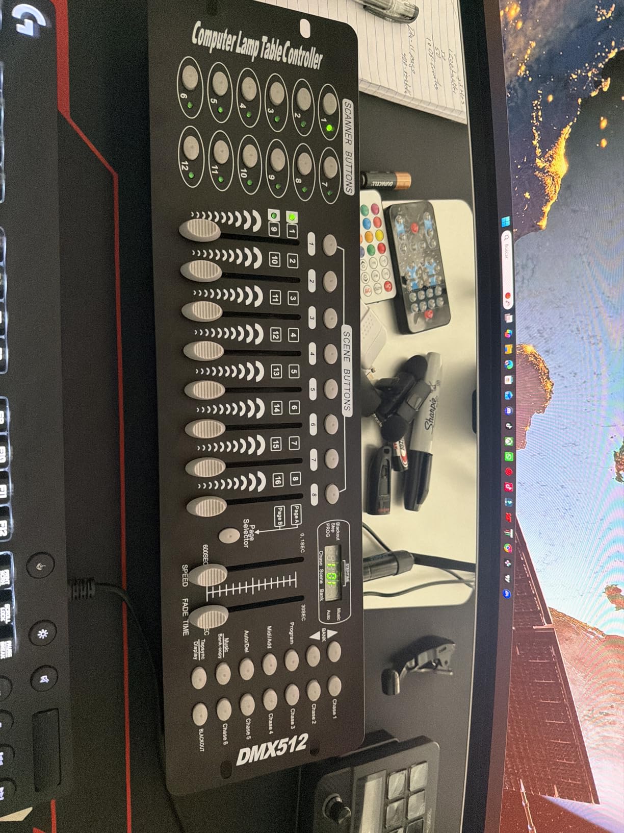 DMX Controller, 192 Channel DMX 512 Light Controller DMX Console Stage Light Controller Panel for Editing Program of Stage Lighting customer photo 1