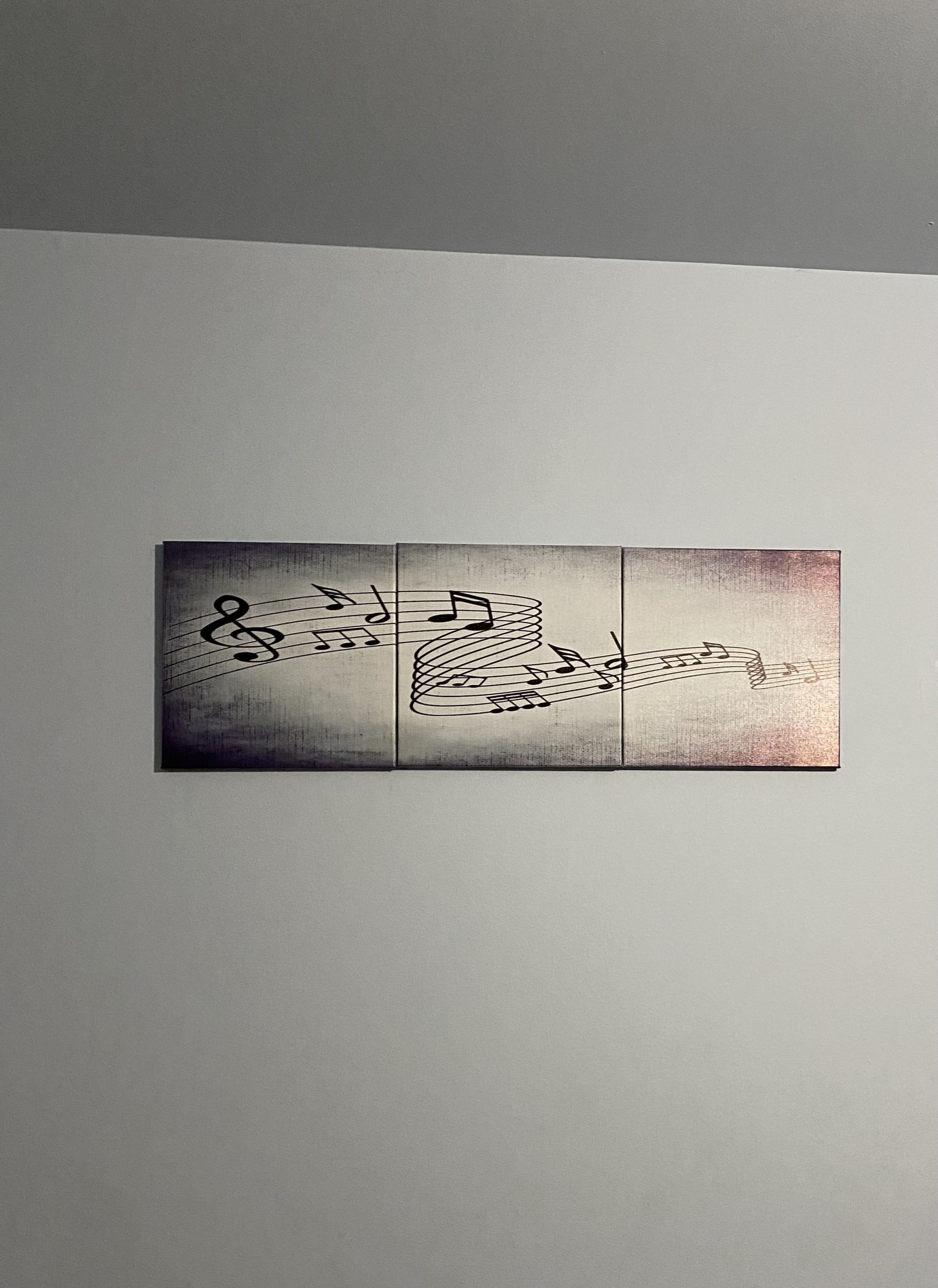 3PCS Music Canvas Wall Art Abstract Musical Notes Print Colorful Soundwave Artwork Treble Clef and Sheet Music Design Modern Musician Wall Decor Vibrant Melody-Themed Prints for Living Room Studio customer photo 1