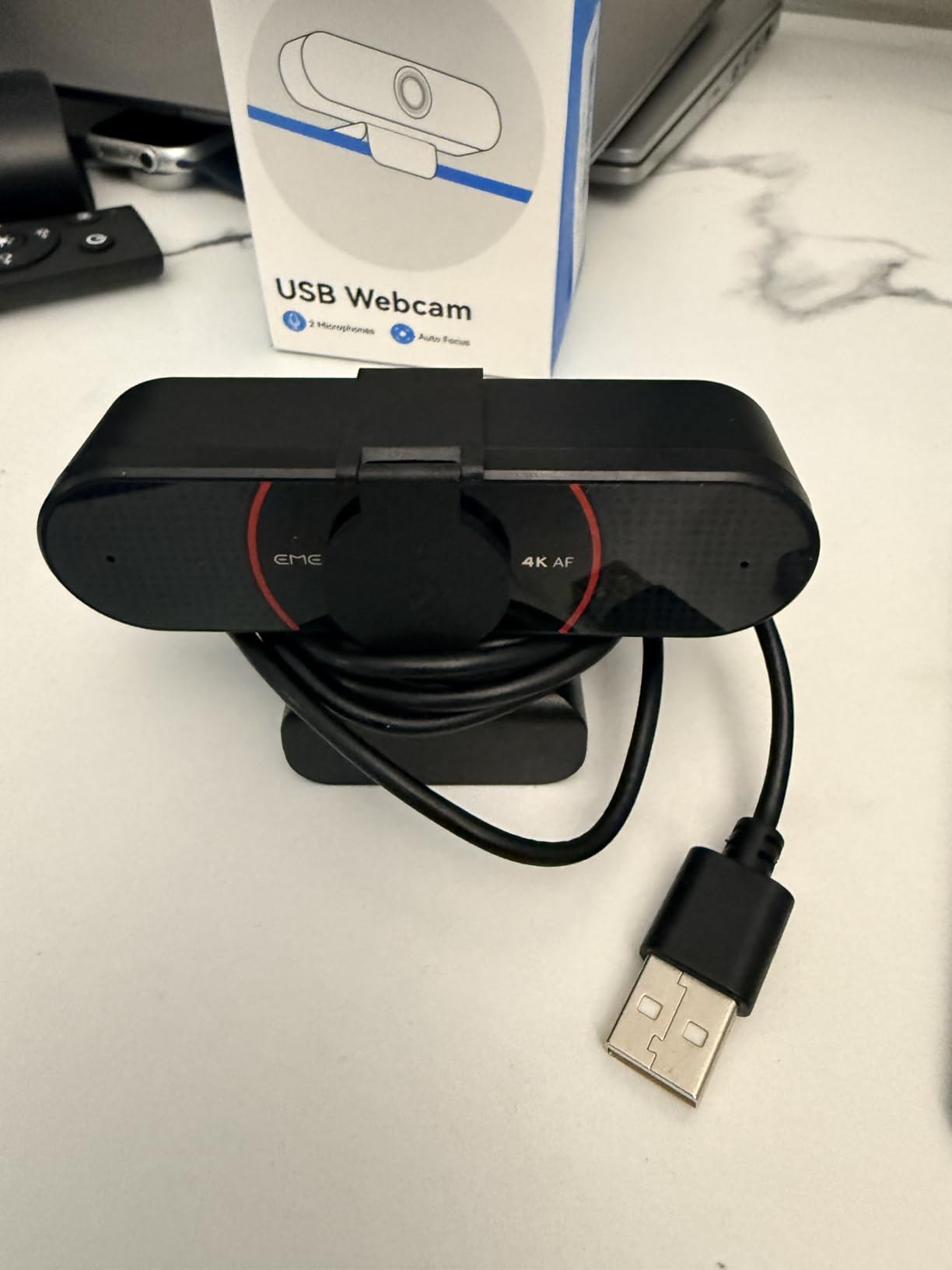 EMEET C960 4K Webcam for PC, PDAF Auto Focus, Dual Omni Mics, 73° FOV | Auto Light Correction, USB-A, Plug&Play, Web cam 4K with Privacy Cover, Webcam 4K Works for Zoom/Teams/Google Meet, Laptop/PC customer photo 1
