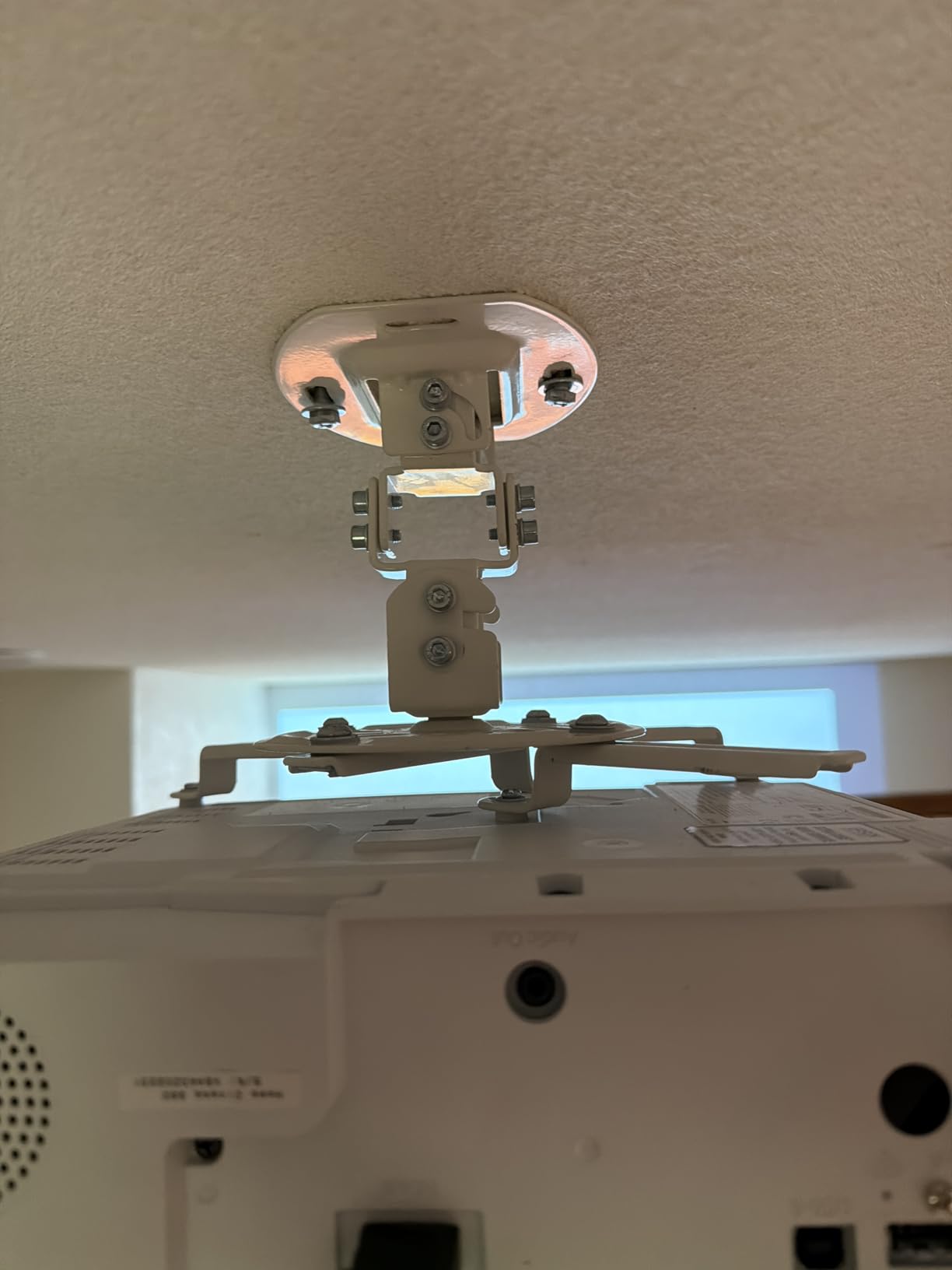WALI Universal Projector Ceiling Wall Mount with Hidden Cable Management | Height Adjustable Projector Bracket , Wall Mount Holder for Projectors, 13.7