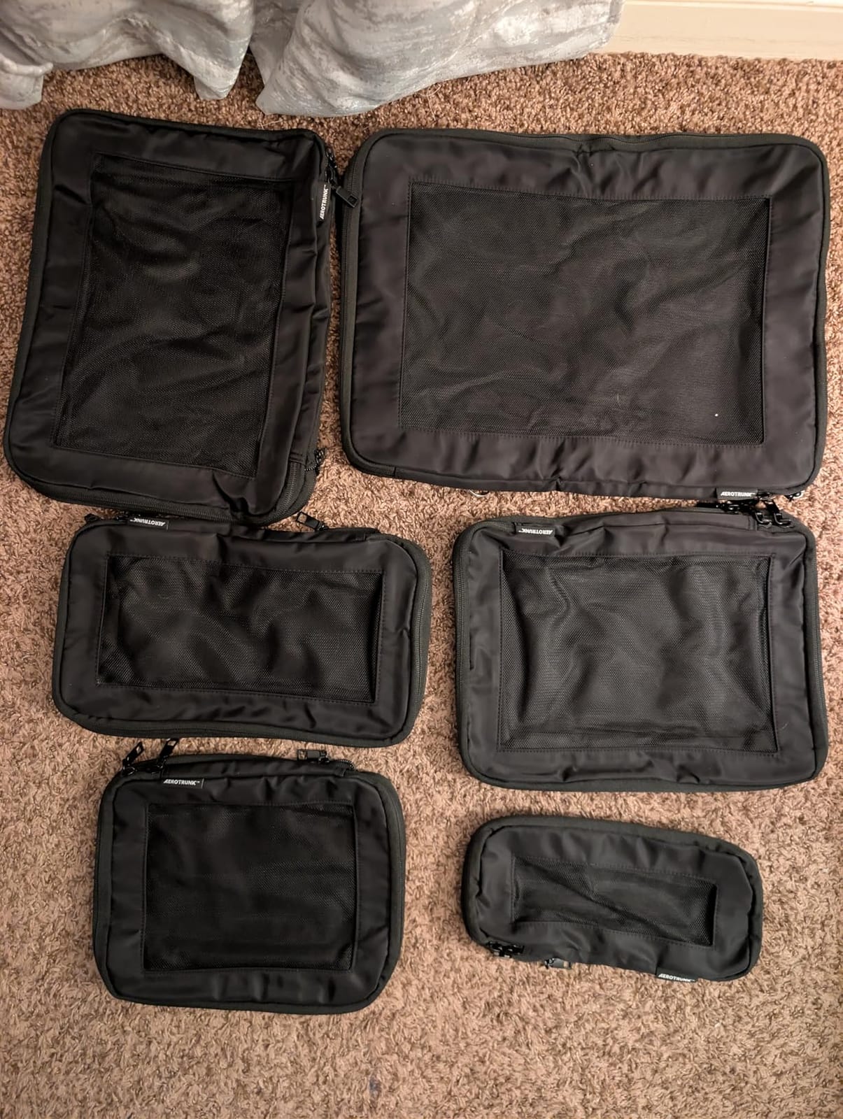 Aerotrunk Compression Packing Cubes for Travel, 6-Pack, Beige | Solves overpacking, 6-Piece set fits most suitcases, 50% Space savings, Compression luggage organizer bags customer photo 1
