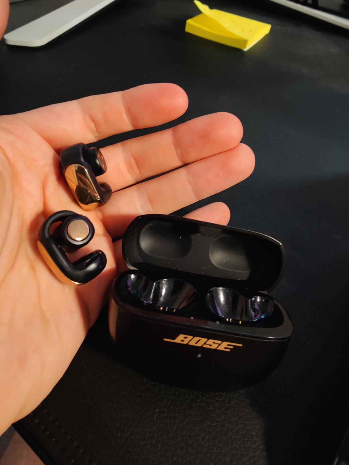 Bose Ultra Open Earbuds - Bluetooth Open Ear Earbuds with OpenAudio for Awareness, Clip-On Design for Comfort, Water Resistant, Up to 48 Hrs of Playtime, White Smoke customer photo 1