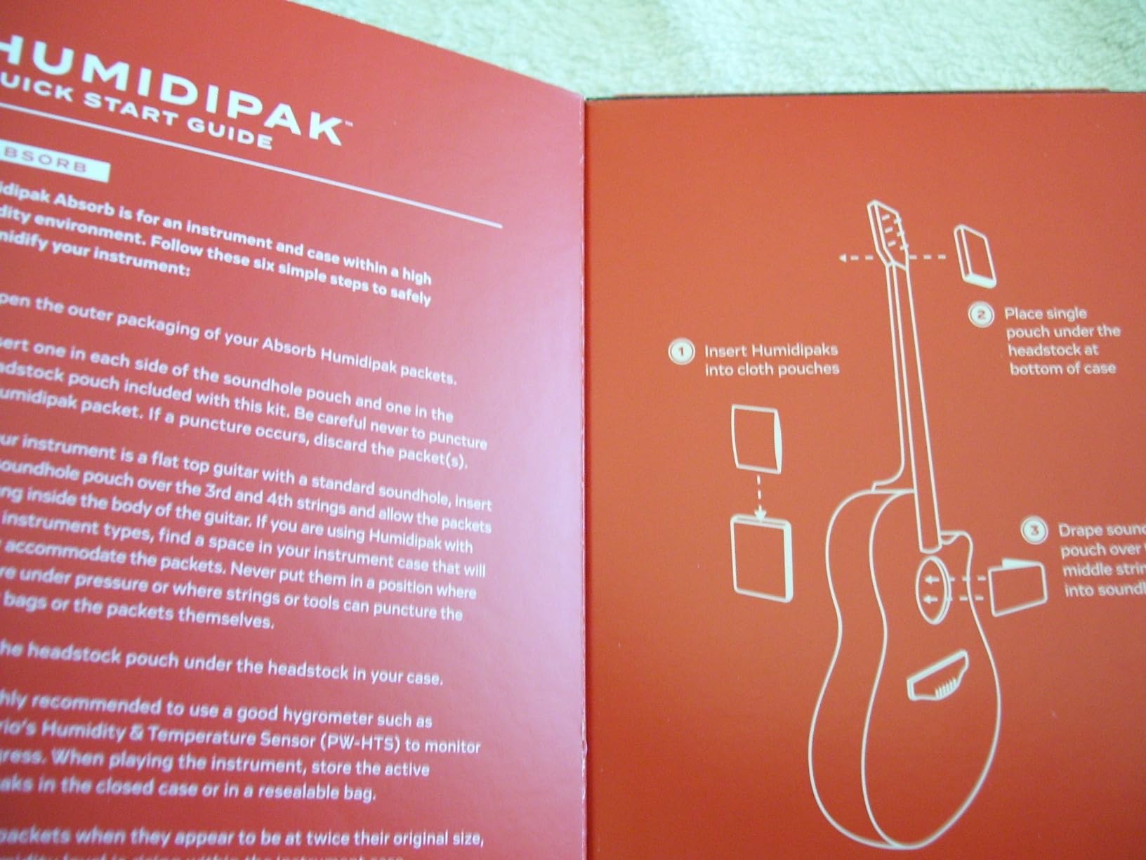 D'Addario Humidipak Guitar Absorb Kit, Two-Way Case Humidity Control System | Two-way guitar humidity control helps prevent cracks and warping while maintaining ideal case moisture balance customer photo 2