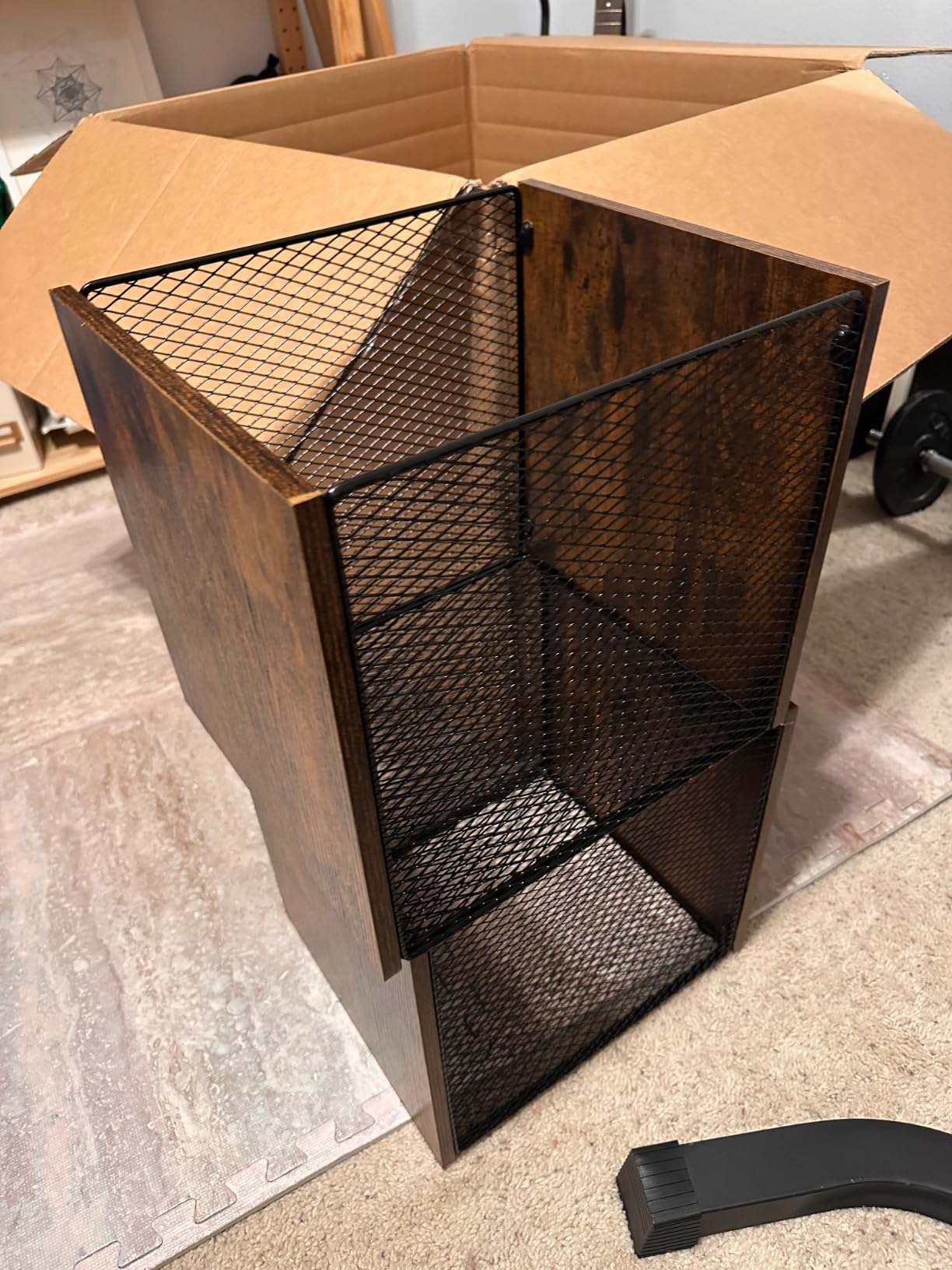 2 Cubes Record Holder Shelf Storage Furniture - DIY Stackable 80-110 Vinyl Album Visualize Storage Box Cube - Natural Wooden Organizer Crate Cabinet customer photo 2