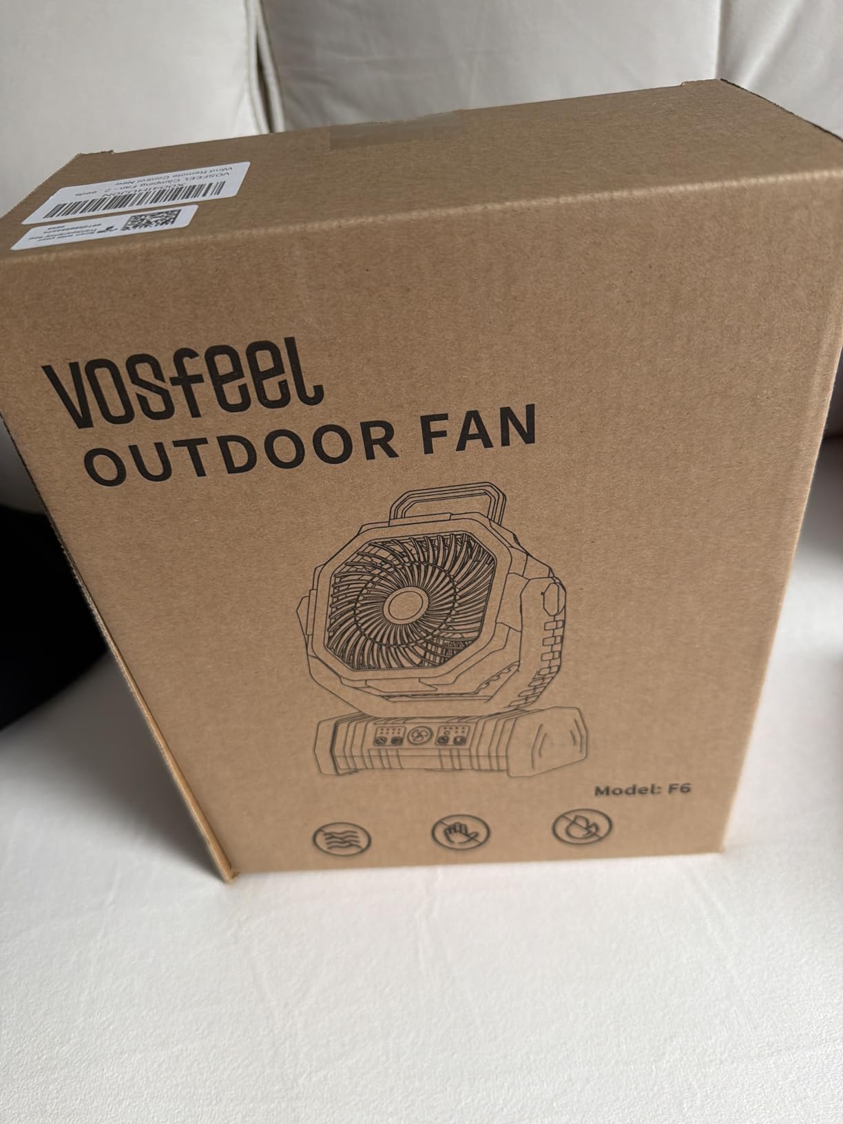 Camping Fan - 20000mAh Battery Powered Fan Rechargeable with LED Lantern - Portable Outdoor Tent Fans with Hanging Hook 4 Speeds Wind Remote Control, Black and Orange customer photo 2