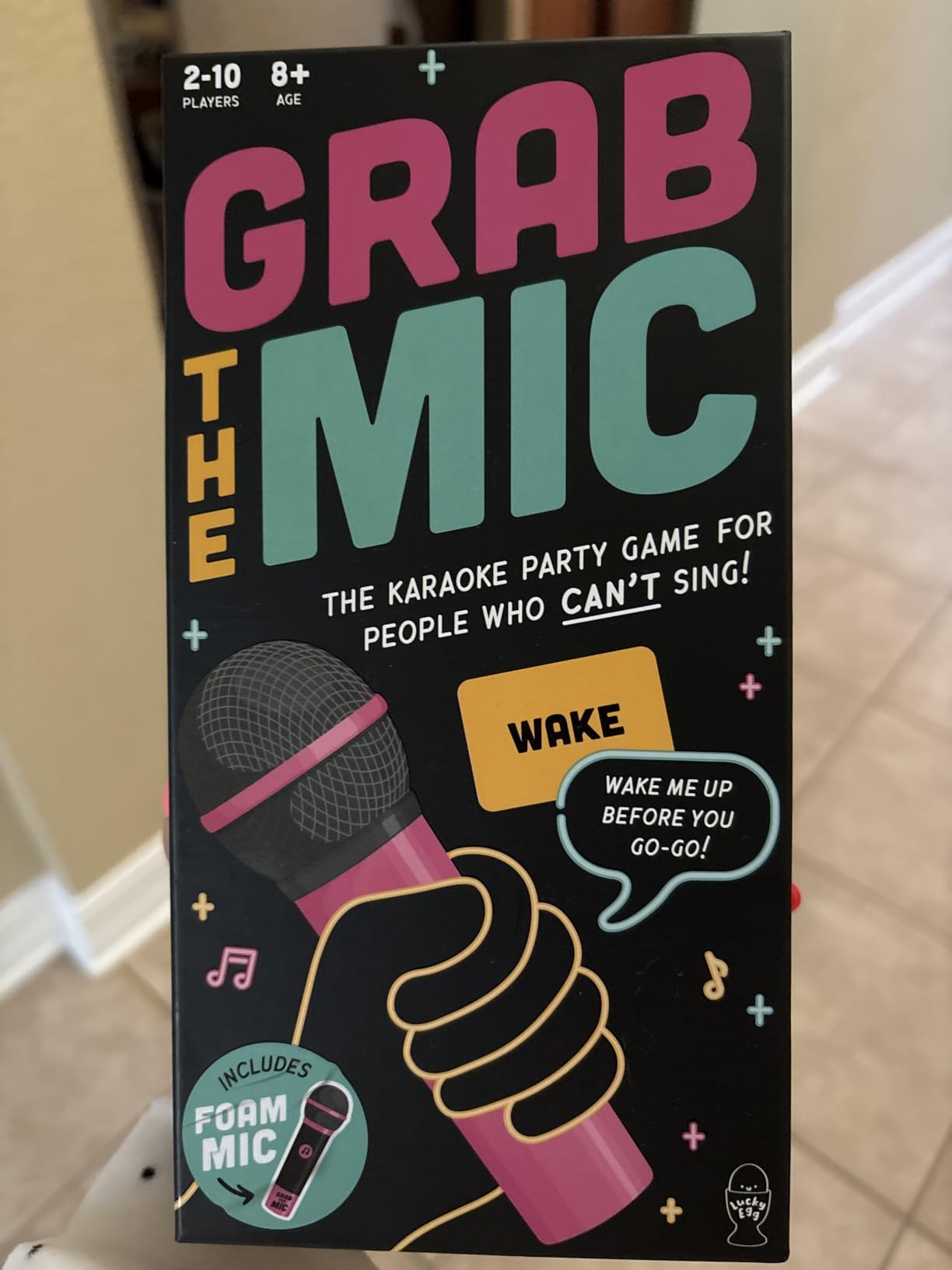 Grab The Mic - Award Winning Karaoke Party Game for Bad Singers w Foam Mic | 120 Word Cards (250 Words), 2-12 Players for Ages 8+ customer photo 1