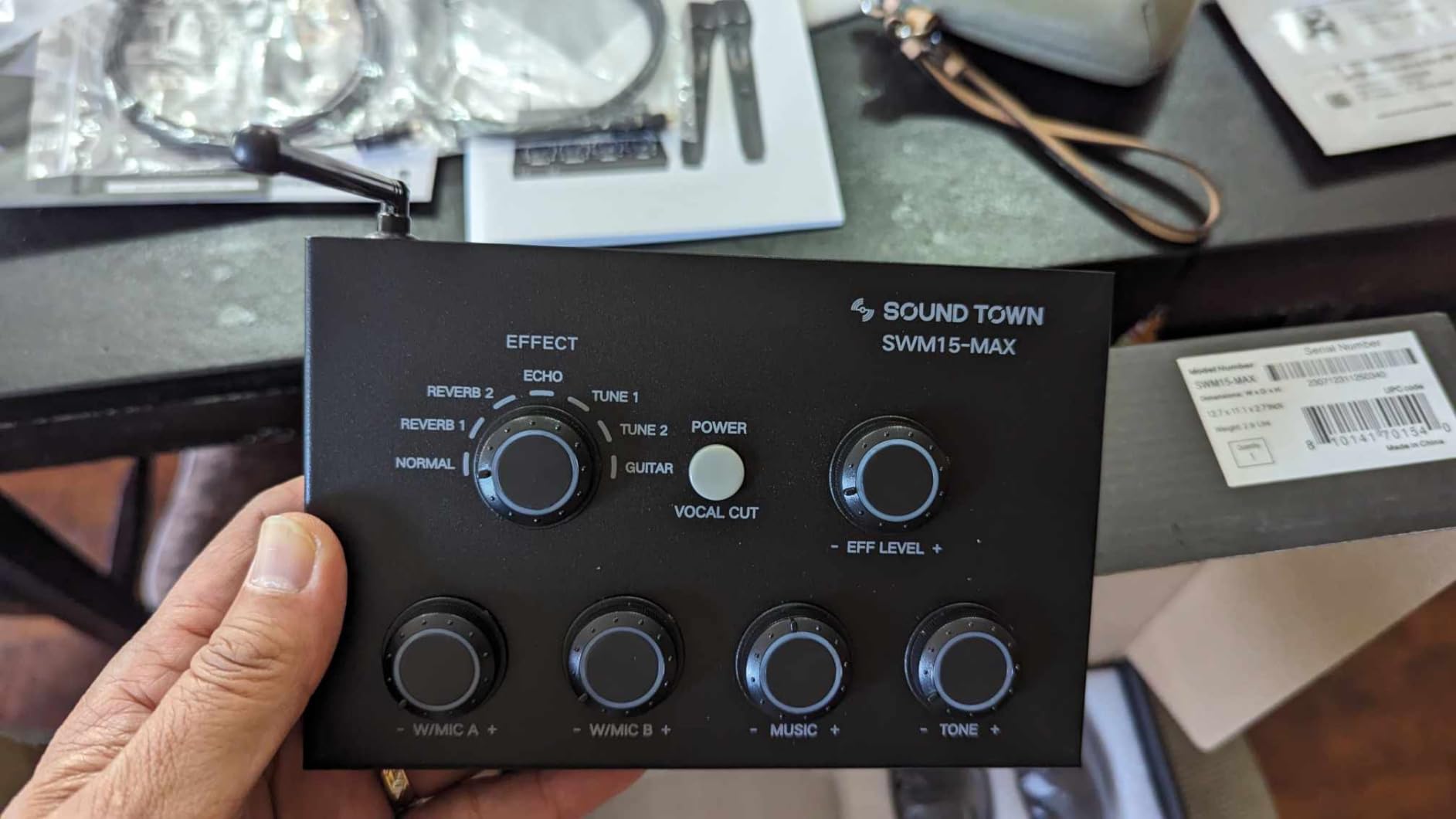 Sound Town 16 Channels Wireless Microphone Karaoke Mixer System w/ 2 Wireless Mics, HD ARC, Optical (Toslink), AUX, Supports Smart TV, Media Box, PC, Bluetooth, Soundbar, Receiver (SWM15-MAX) customer photo 1