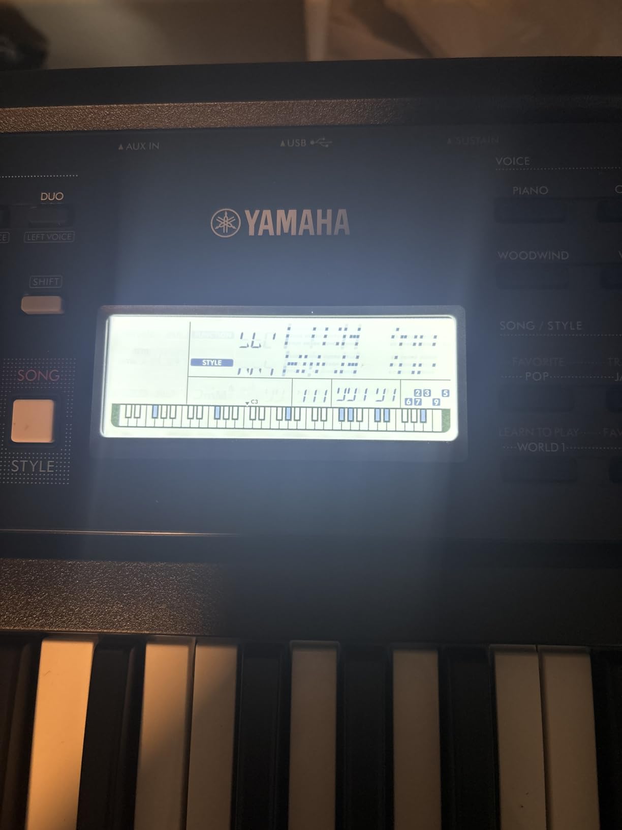 Yamaha 61 Touch Sensitive Keys Portable Keyboard for Beginners with Music Rest, Power Adapter PSR-E383 customer photo 1
