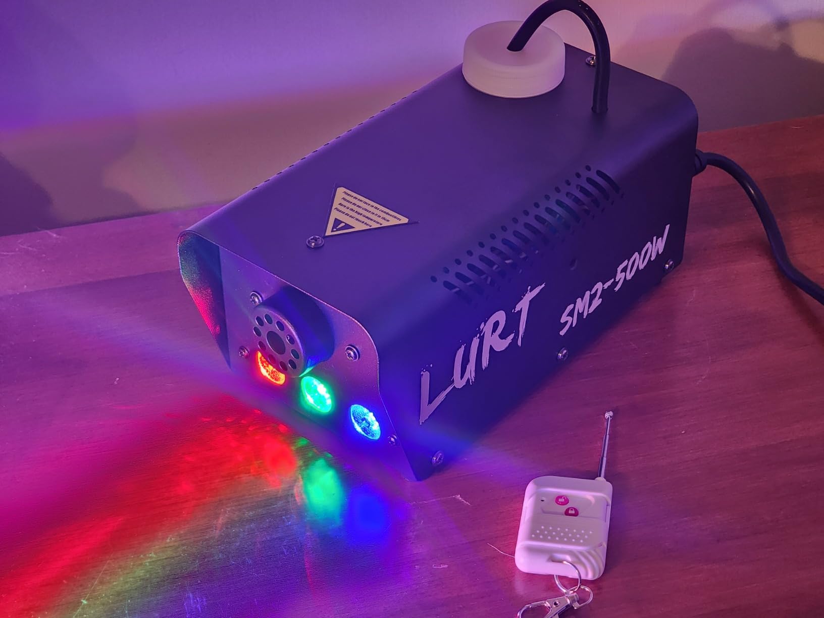 Fog Machine Auto Smoke LURT LED Light 500W Mini Wireless Remote Control Mode Portable for Parties Outdoor Halloween Wedding Stage Effect Indoor Disco and Disinfection 2500CFM Fuse Protection customer photo 2