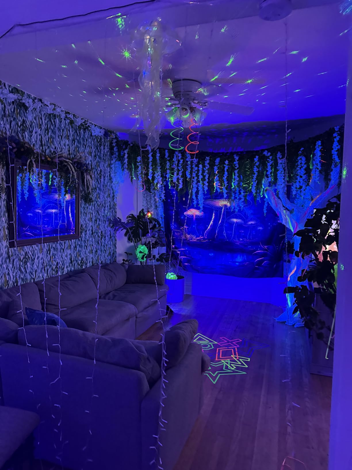 DJ Laser Party Lights, RGB LED Disco Light, Sound Activated Projector Strobe Light with Remote Control for Christmas Halloween Decorations Karaoke Birthday Dance Wedding Stage Show customer photo 2