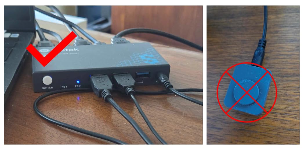 Hearvo USB 3.0 HDMI KVM Switch for 2 Computers 1 Monitor, 4K@60Hz, S7232H | Share Keyboard, Mouse, Hard Drives and Printer, EDID Adaptive, 2 USB Cables and Wired Desktop Controller customer photo 1