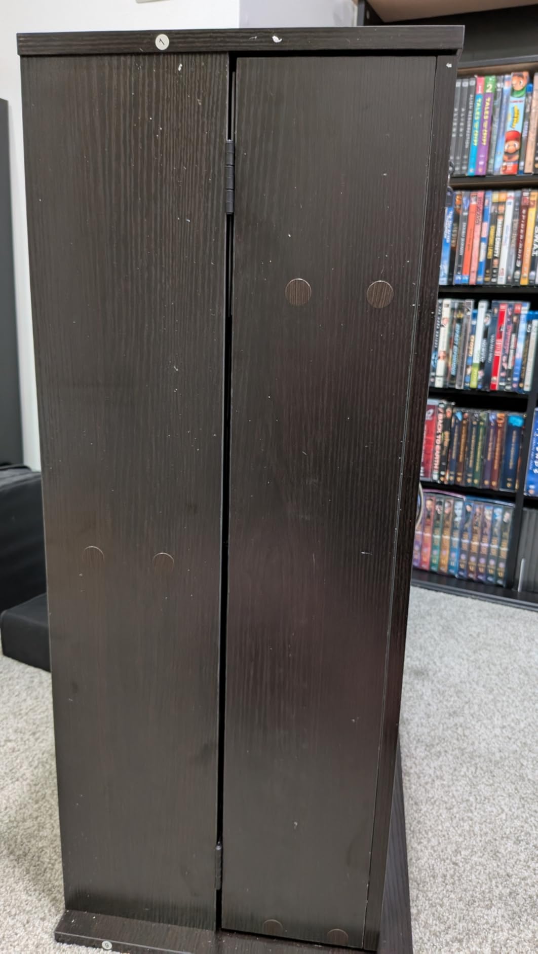 VEVOR Media Storage Cabinet, DVD Cabinet with Doors and Shelves, CD Storage, Adjustable DVD Shelf, Protects & Organizes Music, Movie, Video Games or Collections-Espresso customer photo 2