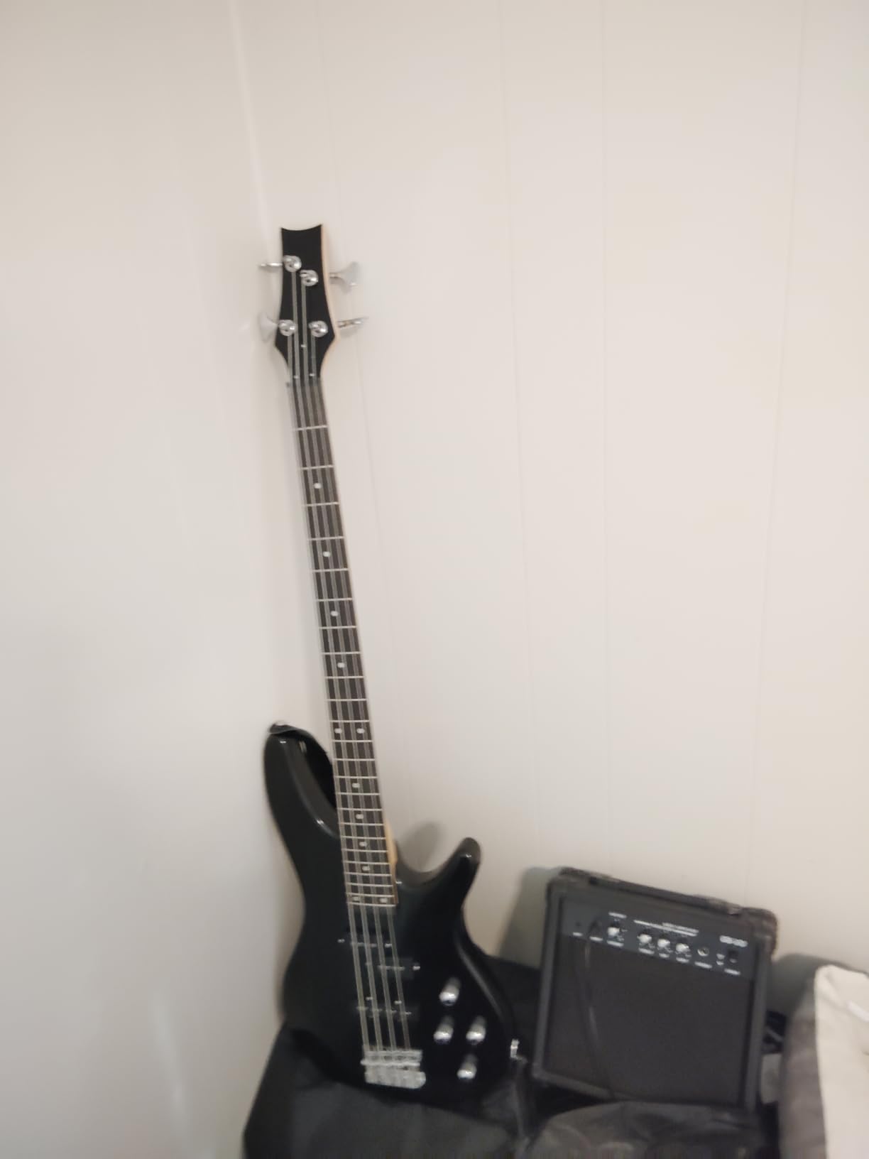 Ktaxon Electric Bass Guitar 4 String Bass Guitar Kit-Blue | Full Equipment with 20 Watt Amplifier | PJ Type Pickup, Naturally Air-dried Maple Neck, Rosewood Fretboard & Basswood Body customer photo 1