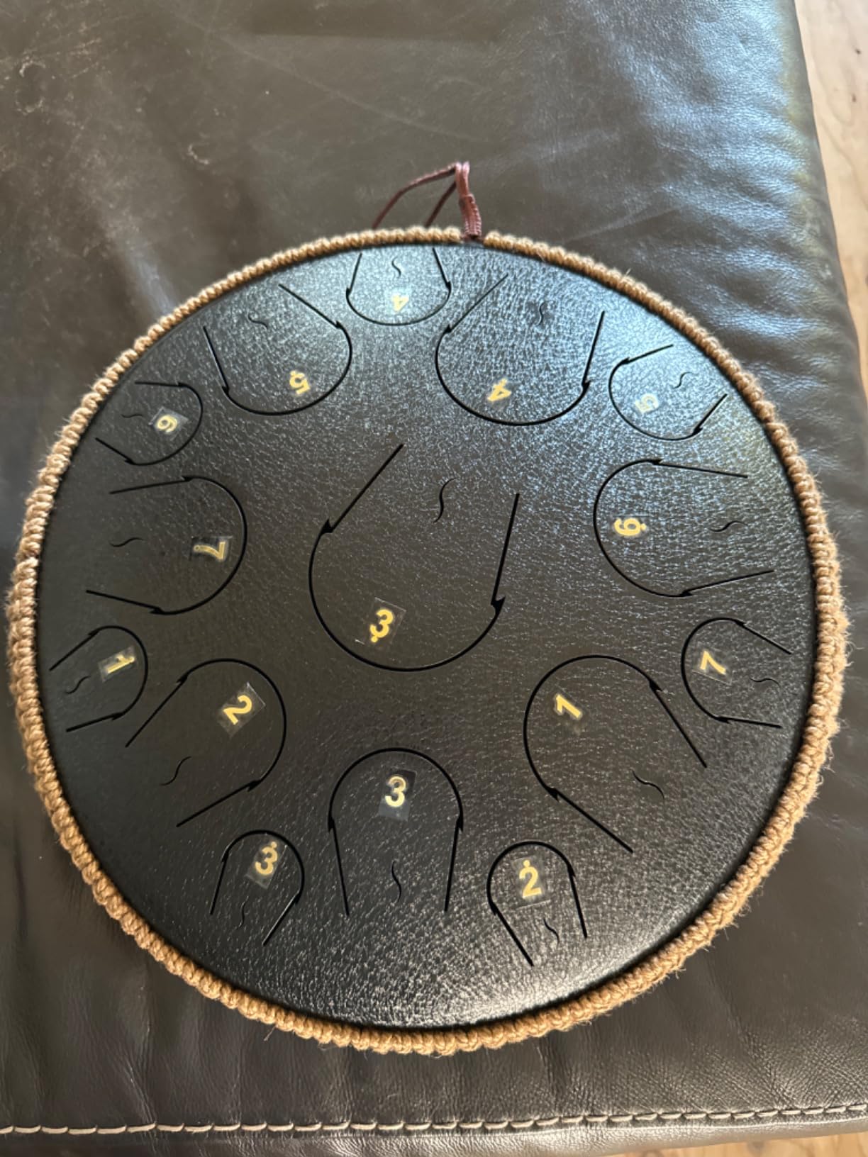 Steel Tongue Drum - 14 Inch 15 Note Tongue Drum - Hand Pan Drum with Music Book, Handpan Mallets and Carry Bag, C Major, White customer photo 1