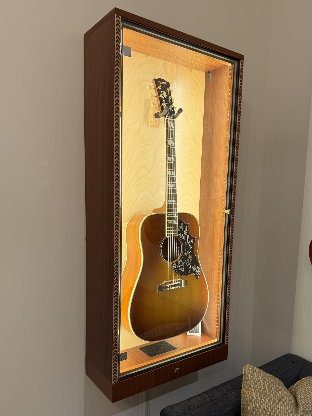 Locking Guitar Display Cabinet - The Showcase Deluxe | L.E.D. Lighting & Humidity Control | Made in U.S.A. customer photo 1