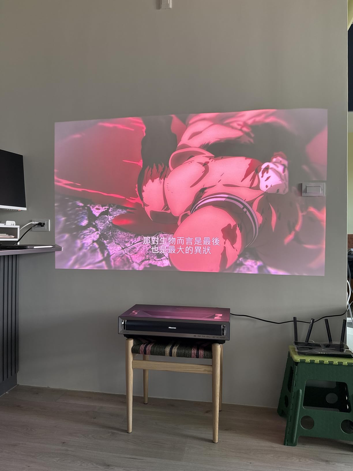 Hisense PL2, Ultra Short Throw Home Theater Laser Projector, 80” – 150”, 4K UHD, 2,700 Lumens, 3000:1 Contrast, Dolby Vision & Atmos, 3D, Google TV, WIFI 6E customer photo 2