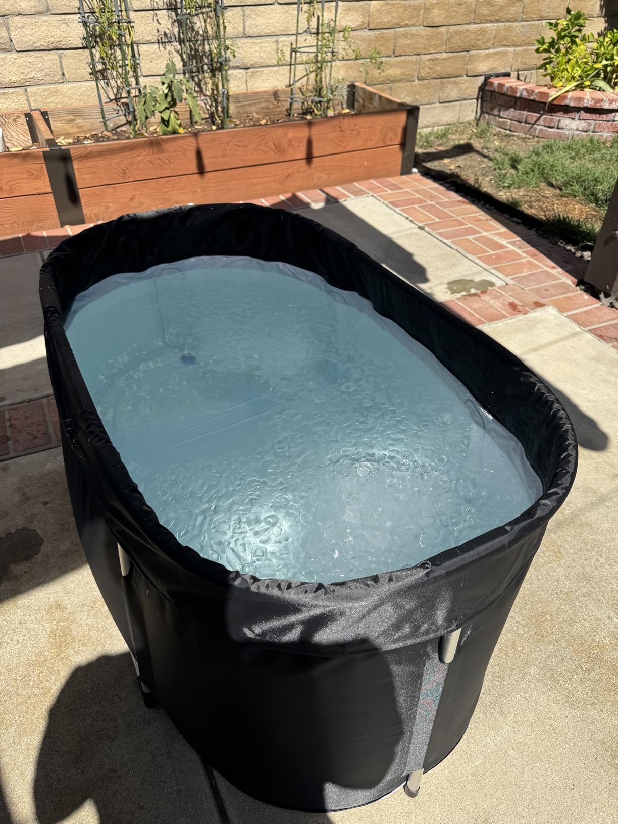 XL Oval Ice Bath Tub for Athletes with Cover by Brisk Bear - Extra Large Cold Plunge Tub for Recovery - Ice Tub with Digital Timer, Thermometer & Reusable Ice Molds - Cold Plunge to Soothe Muscles customer photo 1