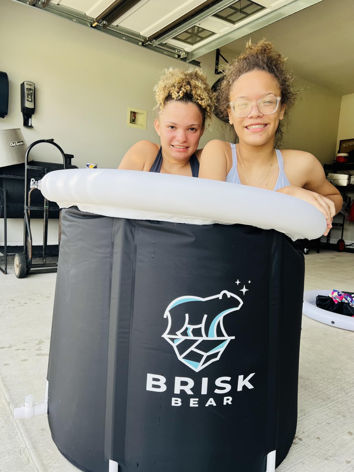 XL Oval Ice Bath Tub for Athletes with Cover by Brisk Bear - Extra Large Cold Plunge Tub for Recovery - Ice Tub with Digital Timer, Thermometer & Reusable Ice Molds - Cold Plunge to Soothe Muscles customer photo 2