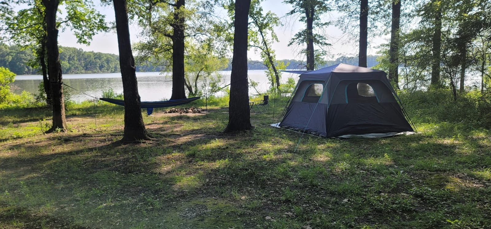 TIMBER RIDGE 6 Person Blackout Design Camping Tent, 60s Easy Setup Instant Cabin Tent for Family with Rainfly, Water-Resistant, 9' x 9' x 72