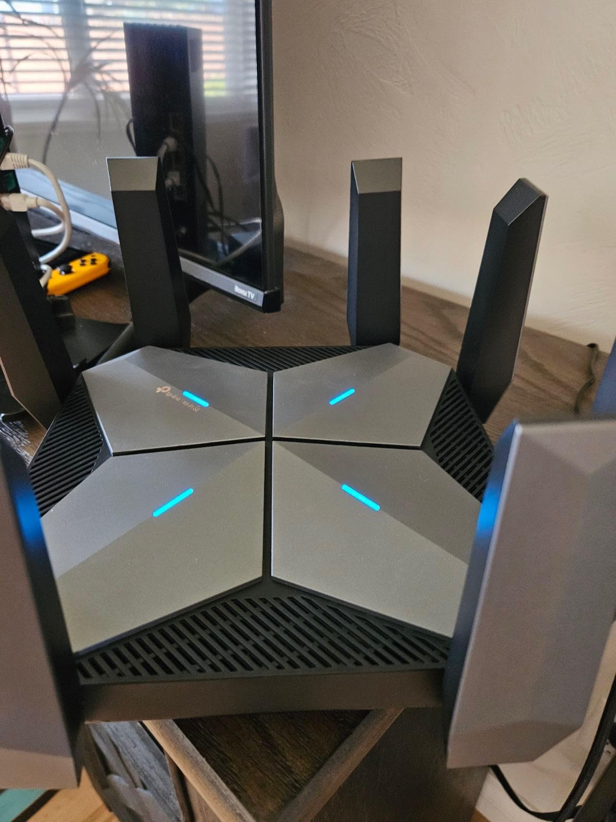 TP-Link Tri-Band AXE5400 Wi-Fi 6E Gaming Router (Archer GXE75), 5.4 Gbps, 1x2.5G + 4x1G Ports, USB 3.0, Exclusive Acceleration, Gaming Port & Panel, RGB Lighting, EasyMesh, HomeShield customer photo 2