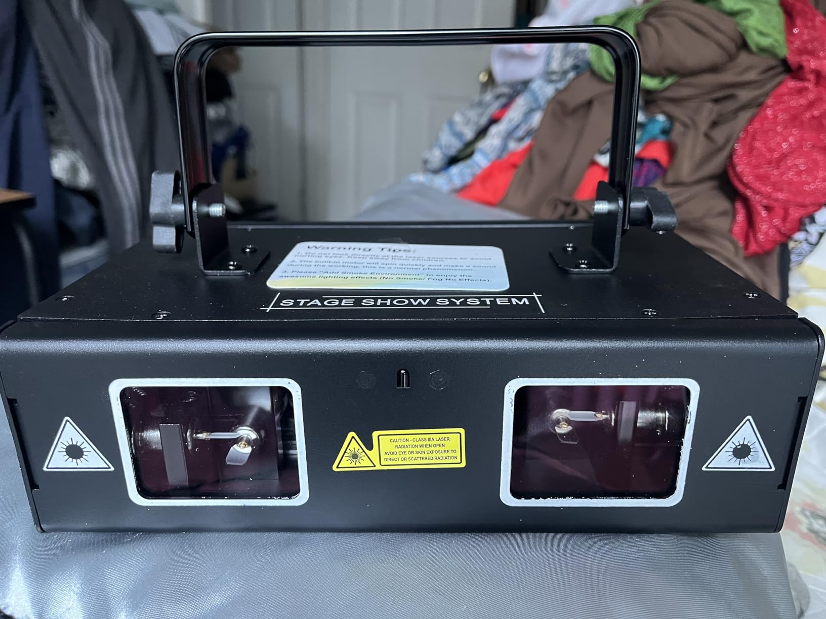 DJ Laser Light with App Control, 3D Animation Stage Laser Machine Projector, Support Custom Drawing, Text Playback, Personalized Program, DMX Music Sound and Remote Laser for Party, Disco, Club, Bar customer photo 1
