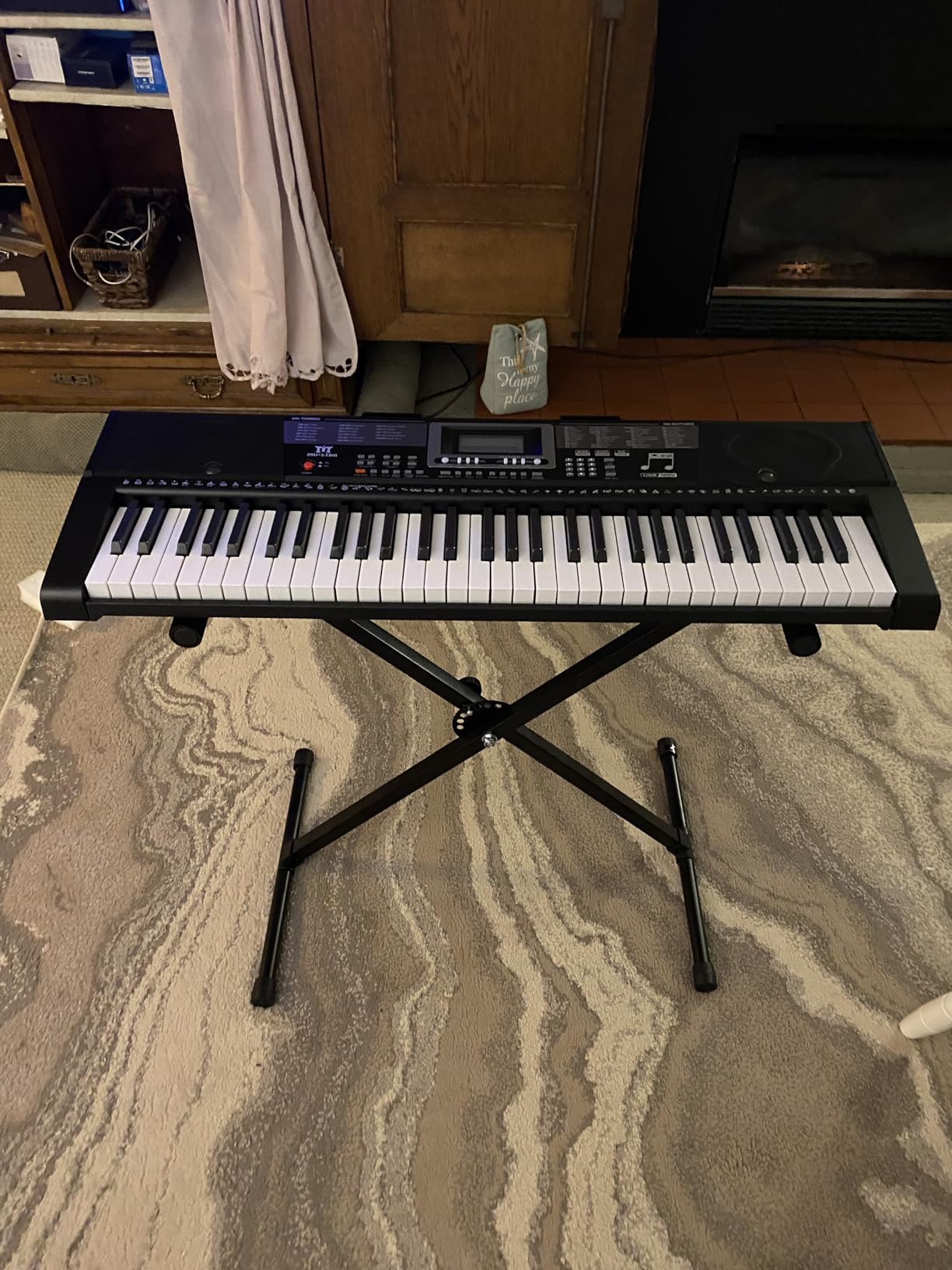 MUSTAR Keyboard Piano, 61 Key Electric Piano Keyboard with Light-Up Keys | 255 Tones/Rhythms, Smart Learning System, Headphone, Microphone, Keyboard Stand, Stool, Stickers, Piano Keyboard Set for Beginners customer photo 1