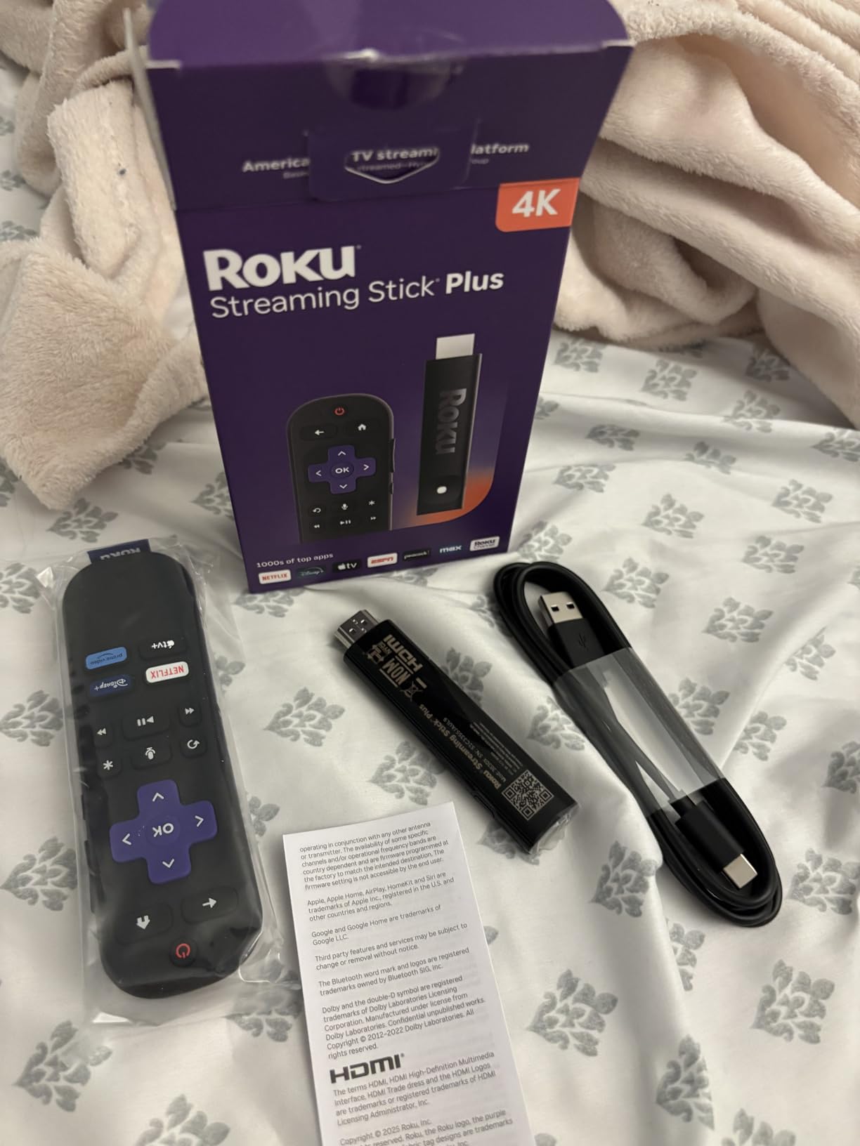 Roku Streaming Stick Plus with Voice Remote - 4K & HDR10+ | 4K & HDR Streaming Device for TV with Roku Voice Remote - Free & Live Local News, Sports customer photo 1