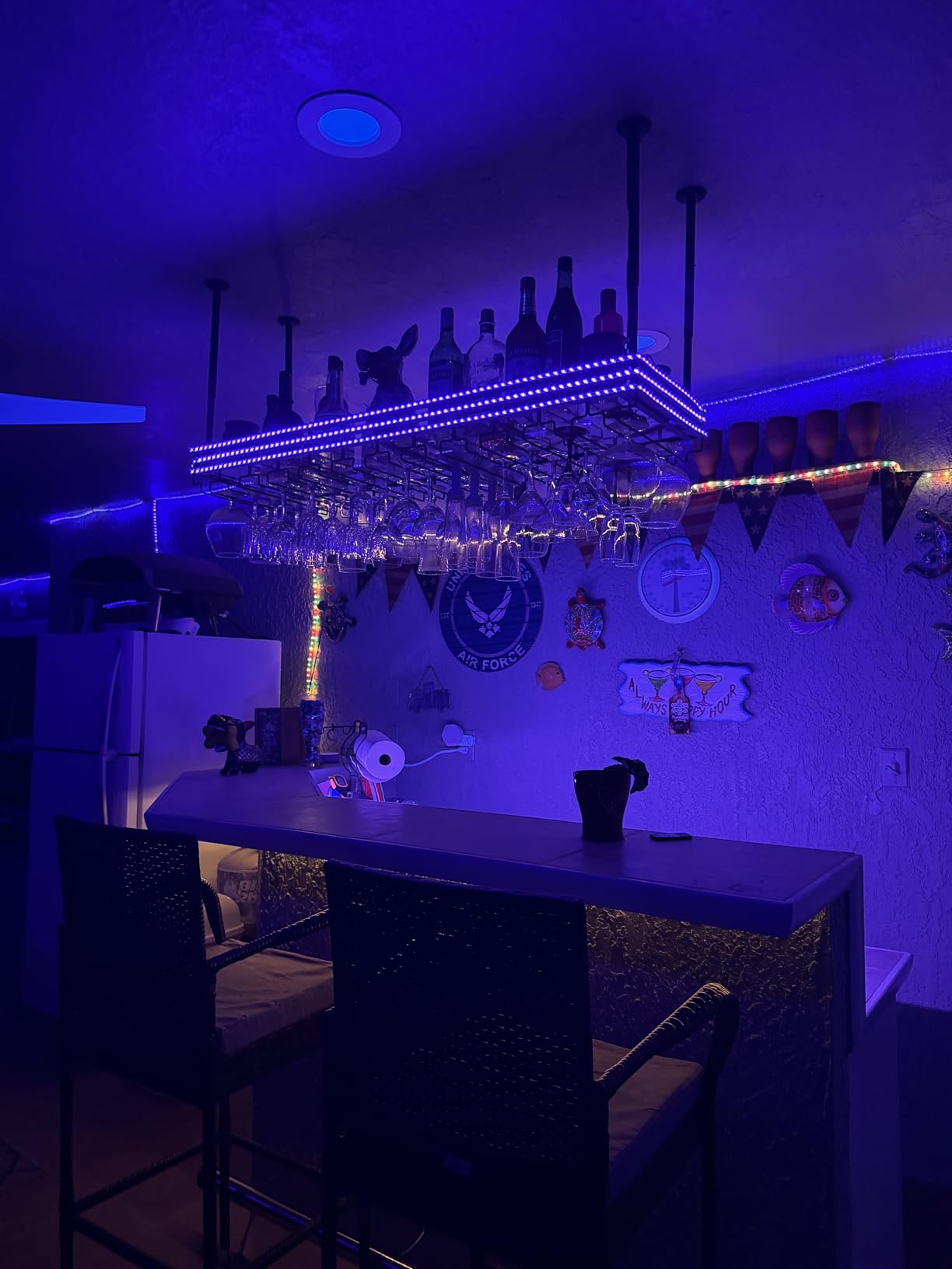 50 Foot Black Light Strip & Remote, 900LEDs, Dimmable, 3 Lighting Modes | 12V Flexible Black Lights for Halloween, Glow Neon Party, Bedroom, Classroom, Fluorescent Decor customer photo 2