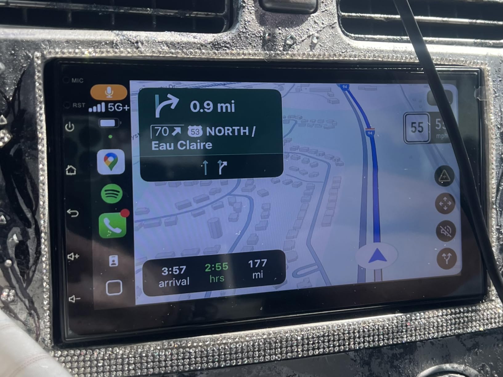Wireless CarPlay Screen for Car & Android Auto Head Unit - Touchscreen 7 Inch Double Din Car Stereo with Backup Camera for All Cars (2+32GB) customer photo 1