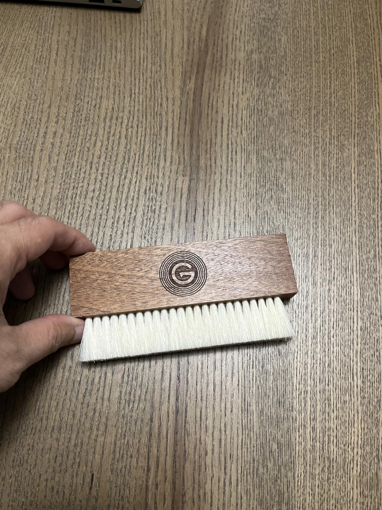 The Goat Vinyl Record Cleaning Brush, Anti-Static Goat Hair | Anti-Static Vinyl Record Brush With Natural Goat Hair & Walnut Handle customer photo 1