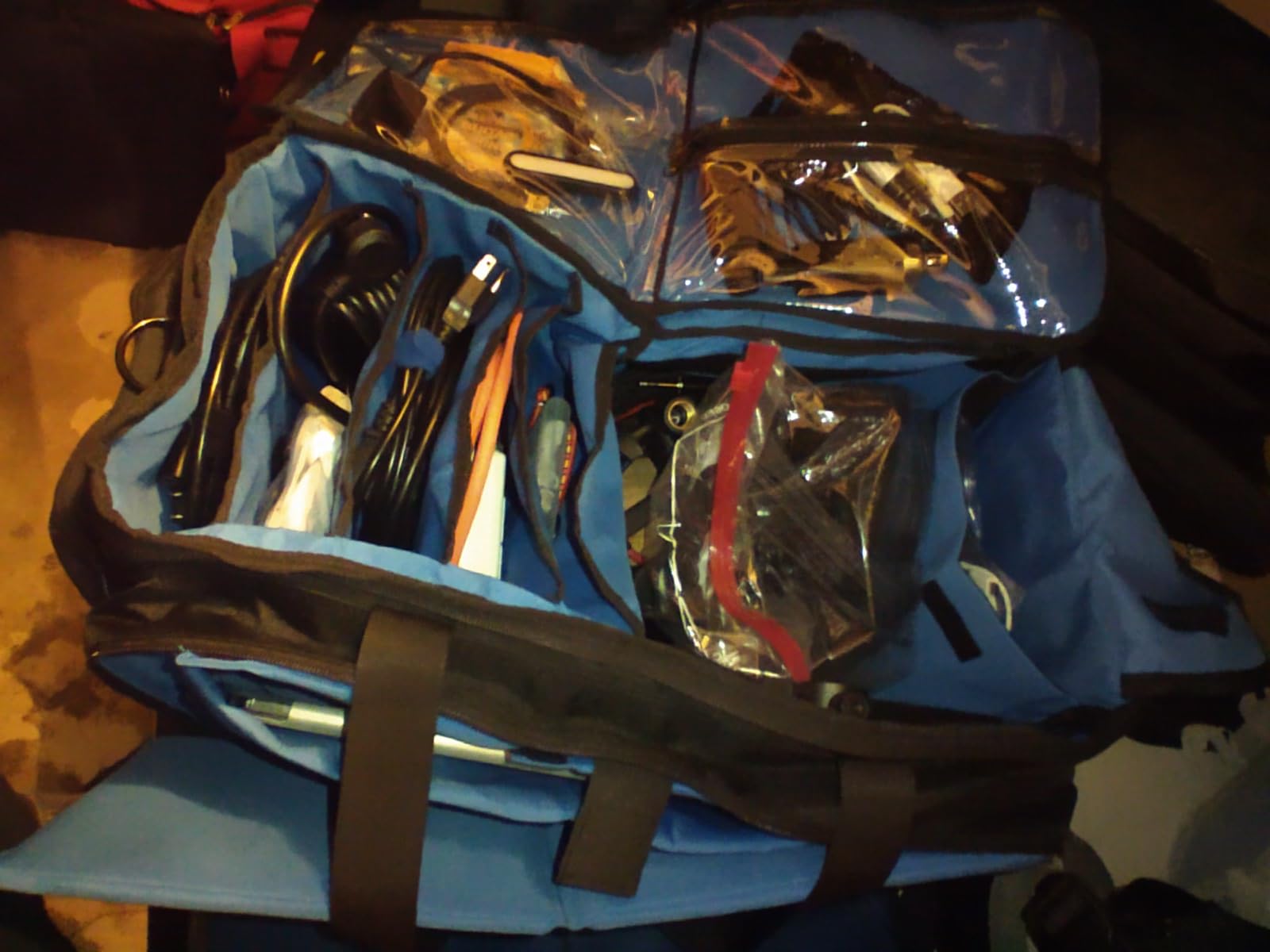 Large Dj Cable Bag with Detachable Dividers, Bottom Pad customer photo 2