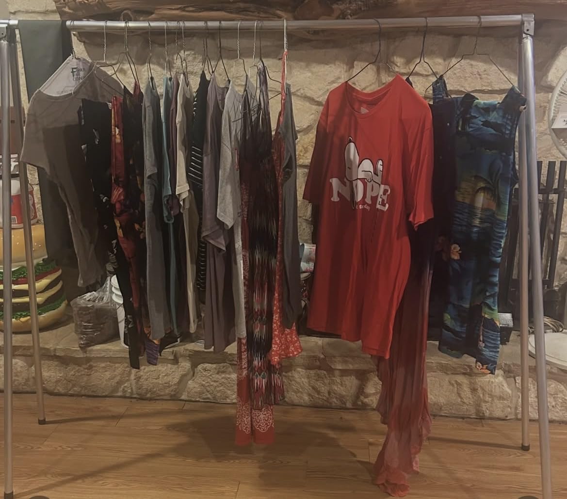 FOL-D-RAK Portable Clothing Rack, Folding Garment Rack with Carry Bag - no Assembly, lightweight 4 LB. Aluminum, 60 LB. Capacity - Travel, Closet, Retail, Trade Show, Dance Recital customer photo 1