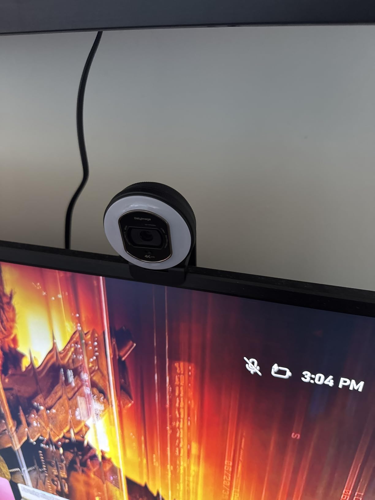 4K Webcam with Ring Light & Built-in Microphone for PC Streaming | PDAF Autofocus, Supports 1080P 60FPS, Comes with Privacy Cover, Compatible with Zoom, Skype, Google Meet, Laptop Desktop Mac customer photo 2