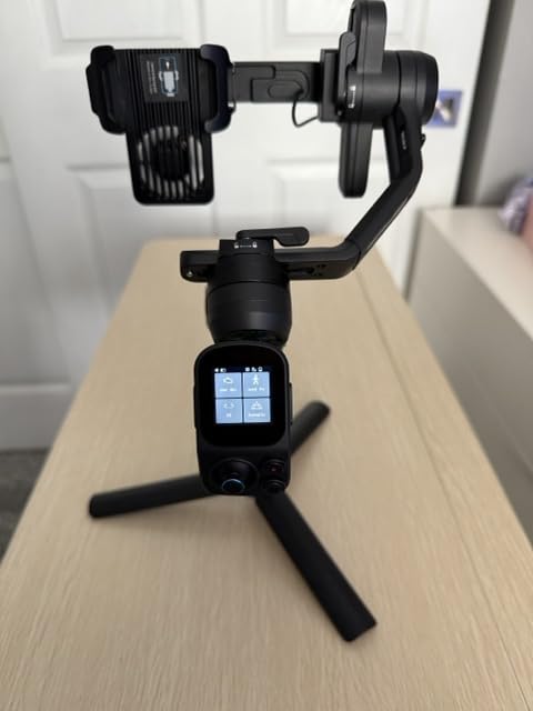 FeiyuTech SCORP Mini-3-Pro Gimbal Stabilizer for Camera Mirrorless/Compact/Action Cameras, Smartphone, AI Tracking, Detachable Remote Handle, 4.4lbs Payload, 3-axis Gimbal for Canon Sony Nikon customer photo 2