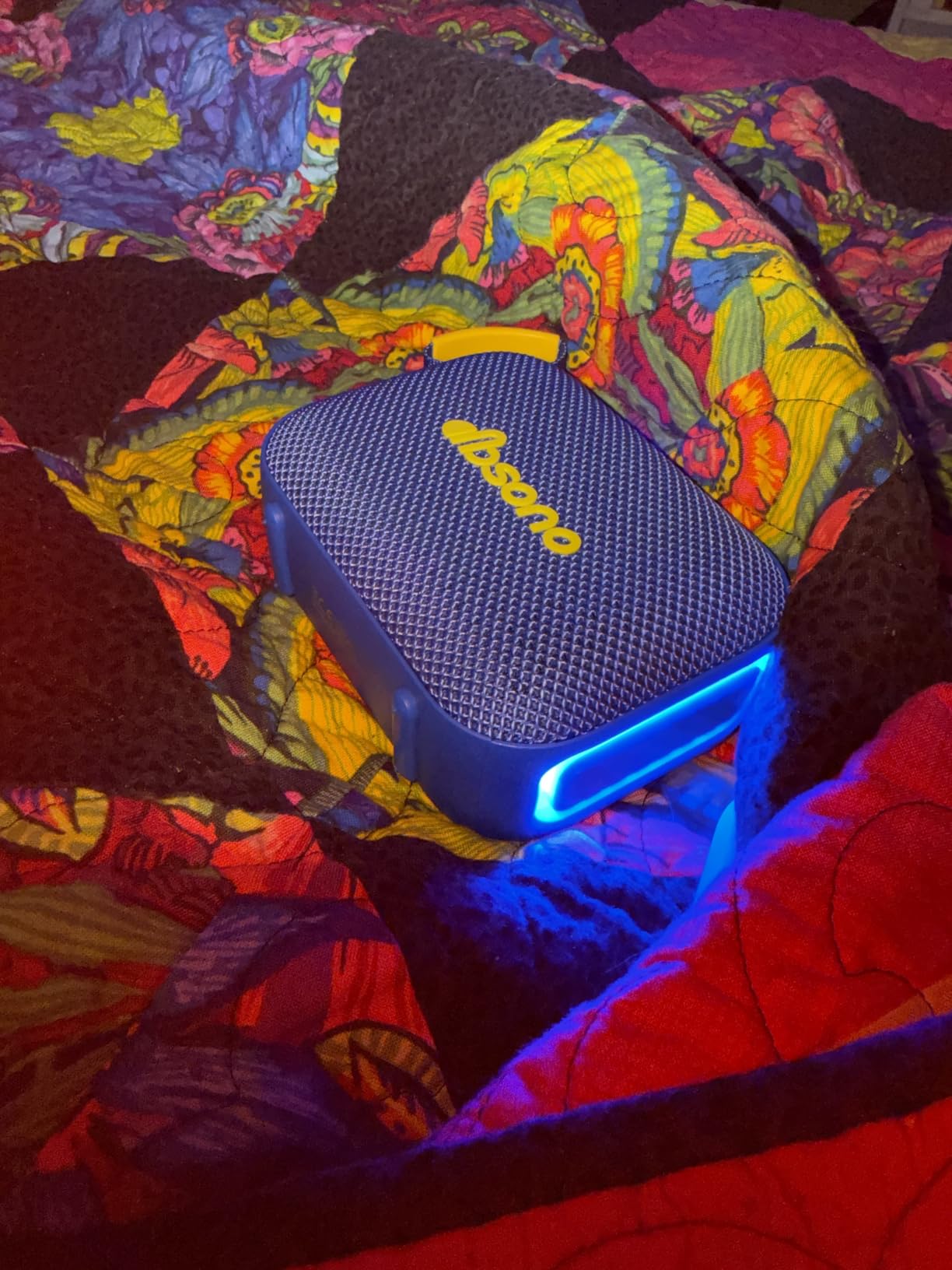 Portable Bluetooth Speaker Line-in Support: IPX5 Waterproof, Black | Up to 24H Playtime, HD Sound, TWS Pairing, LED Light, Outdoor Speaker for Beach, Pool, Travel, Gifts for Adults Teens customer photo 2