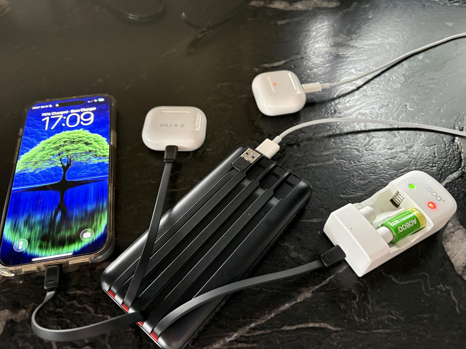 Orfeika 20000mAh Power Bank, Portable Charger with 4 Built-in Cables | 20W PD USB C Fast Charging, 6 Outputs, LED Display, Flight-Safe, Travel Essentials Battery Pack for iPhone, Galaxy, iPad & More customer photo 1