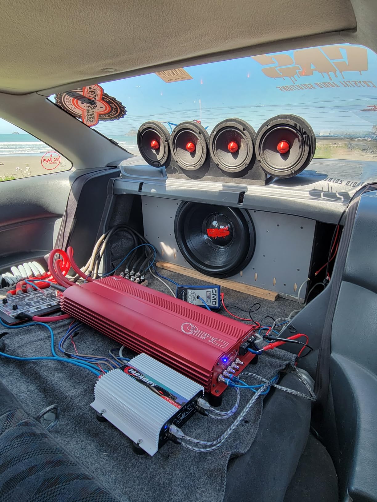 Taramps TS 800X4 1 Ohm 800W RMS High Level 4-Channel Car Audio Amplifier | Full Range Class D amplifier with automatic turn-on, bridgeable channels and RCA inputs for factory radio upgrades. customer photo 1