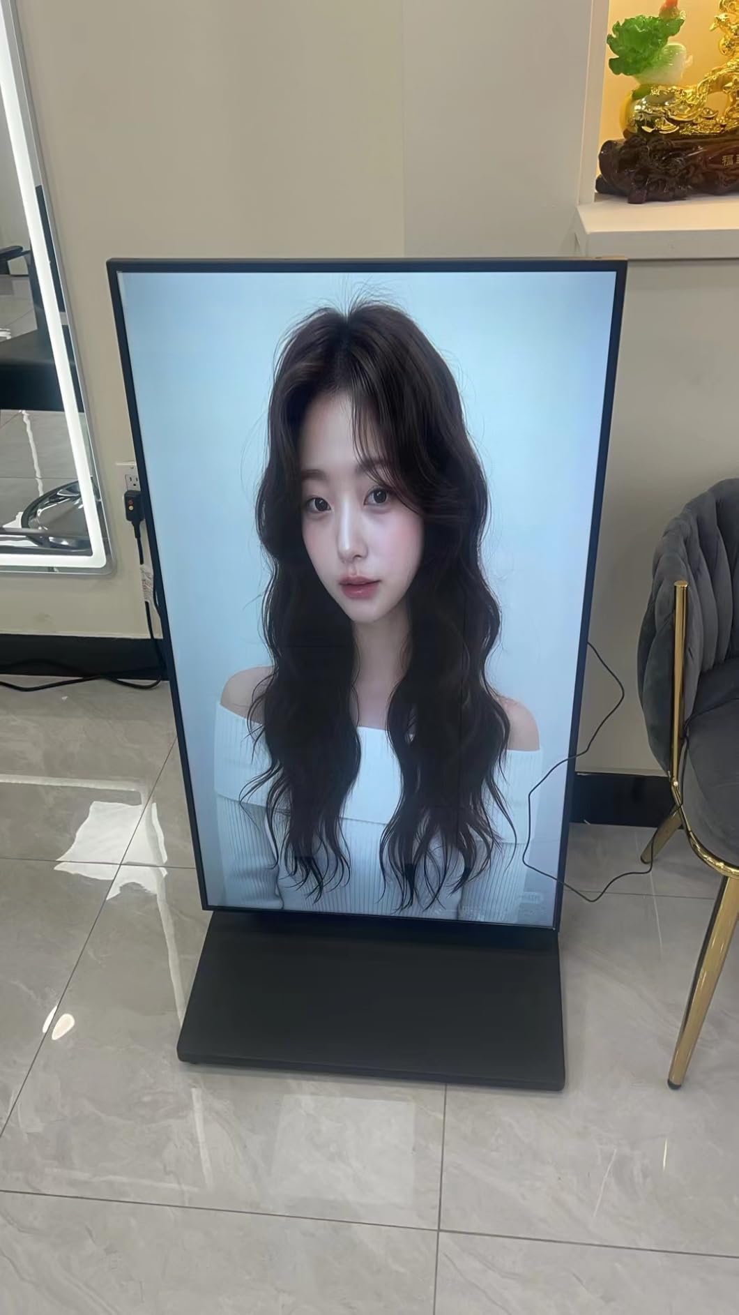 43 Inch Digital Signage Display, Screen LCD Advertising Kiosk, Portable Floor Standing Auto Ad Player Android OS App-Based Control with USB/HDMI/WiFi customer photo 1