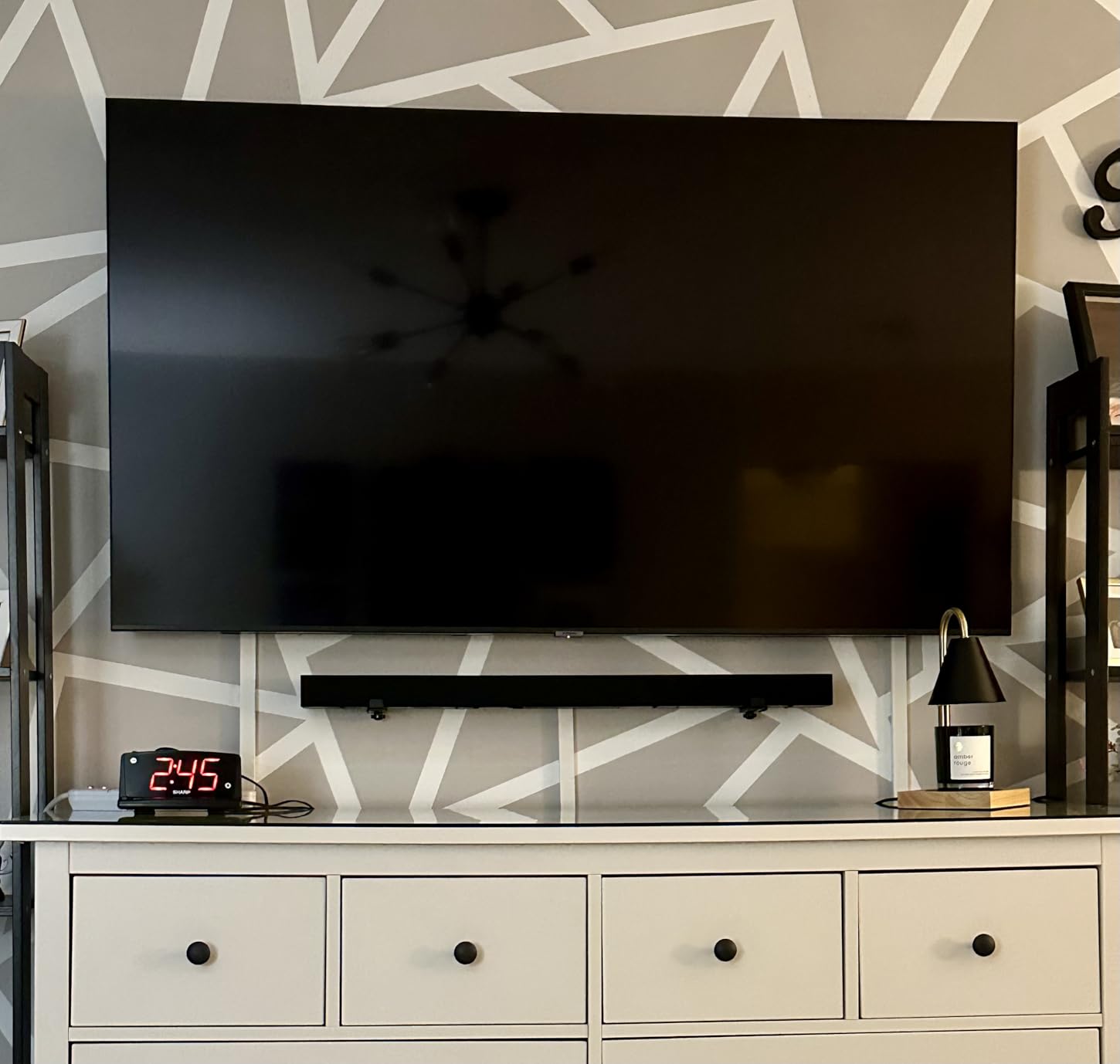 monTEK Heavy Duty Fixed TV Wall Mount for 60-120 Inch TVs up to 300 lb | Ultra-slim 1.3-in low-profile design; one-piece wall plate, quick-release lock, VESA 900x600 mm, fits 16/18/24 in wood studs customer photo 1